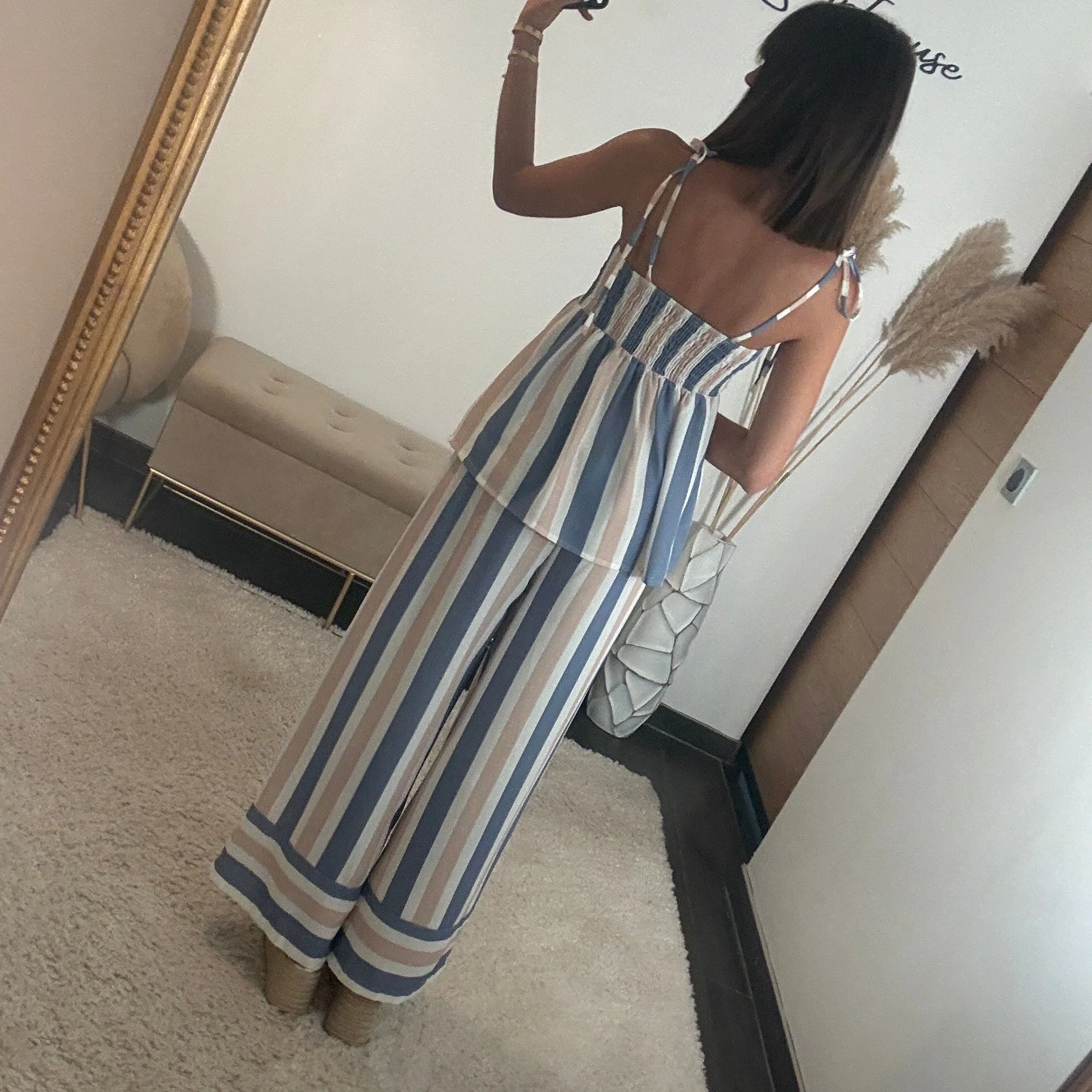 ENSEMBLE BLEU ET BEIGE SUNY - Image 4