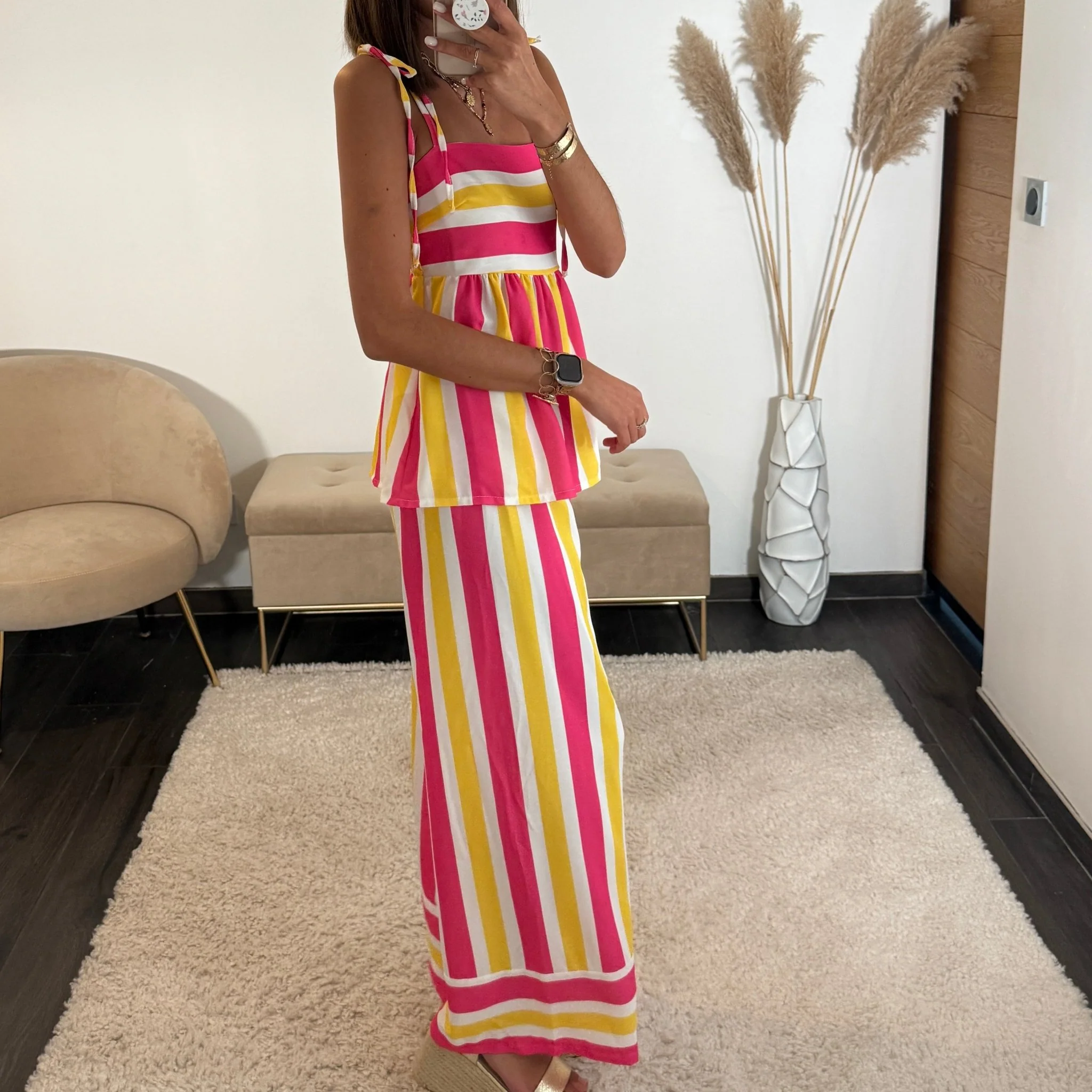 ENSEMBLE JAUNE ET FUCHSIA SUNY - Image 2