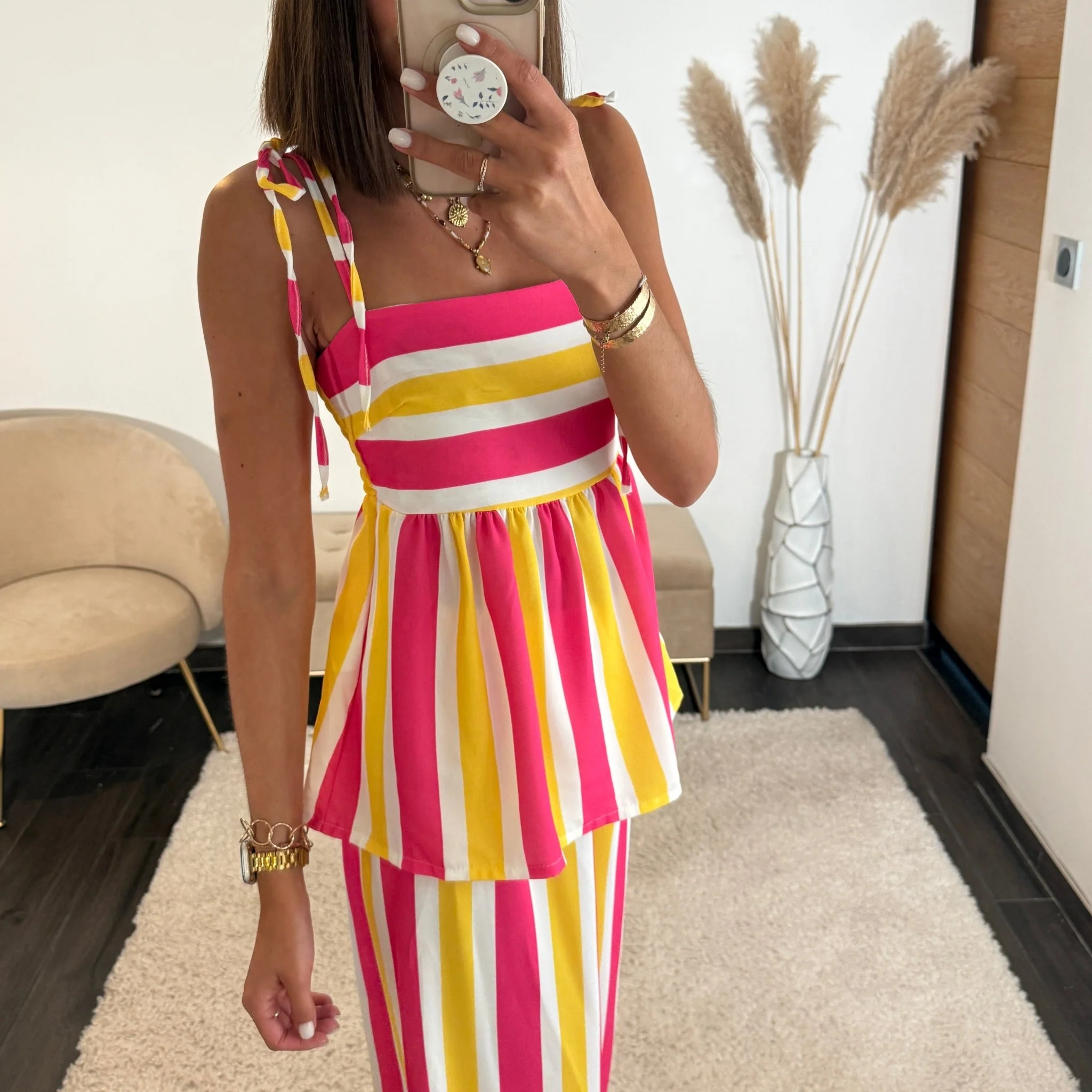 ENSEMBLE JAUNE ET FUCHSIA SUNY - Image 3
