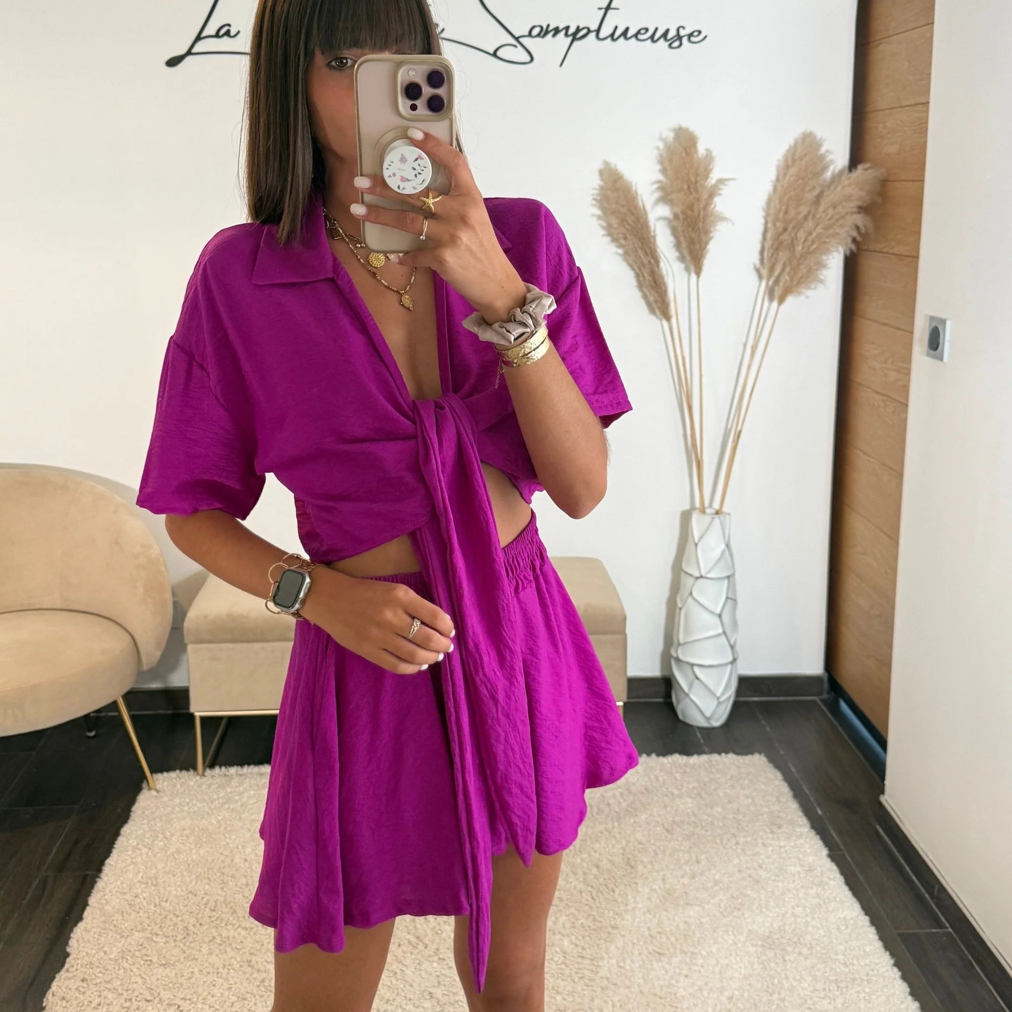 ENSEMBLE SHORT FUCHSIA MIRA - Image 2