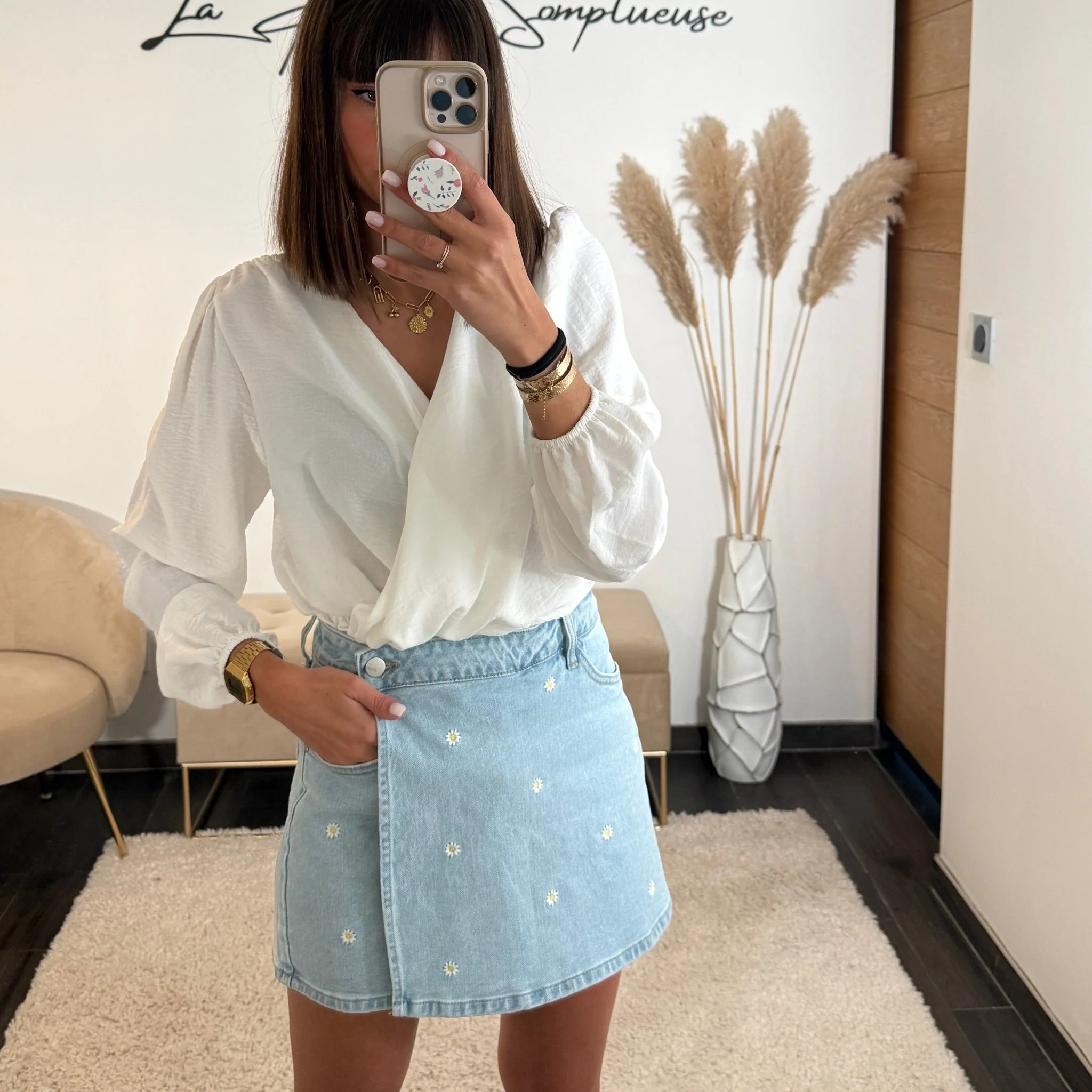 JUPE SHORT PAQUERETTE