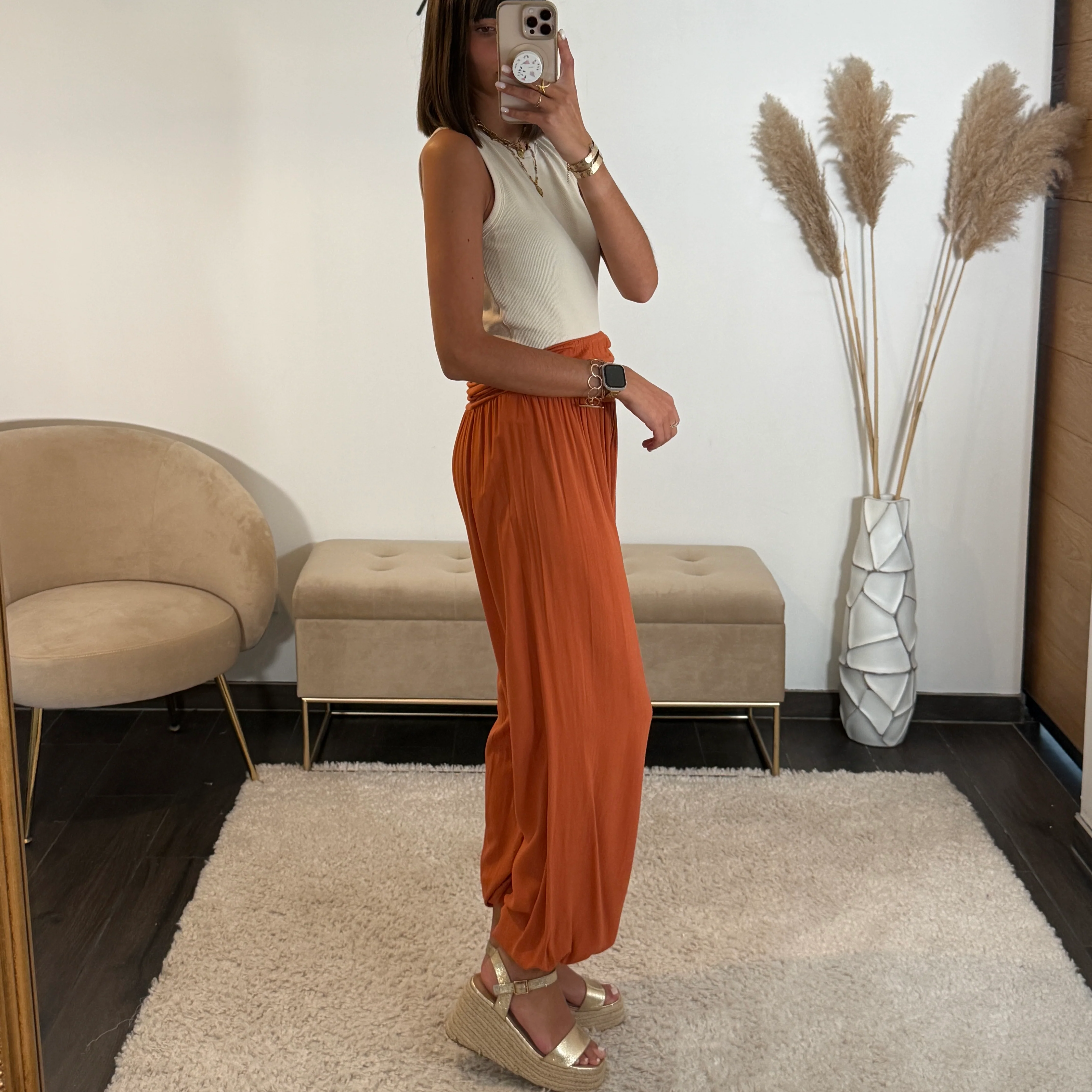 PANTALON SAROUEL TERRACOTTA - Image 3