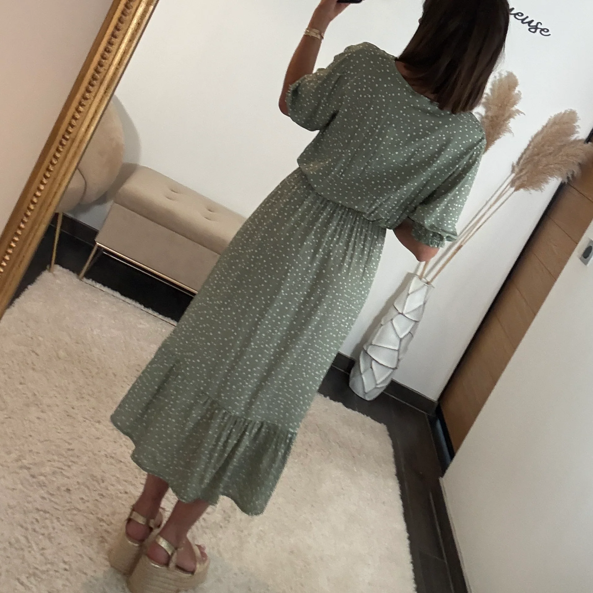 ROBE A POIS KAKI NASSY - Image 4