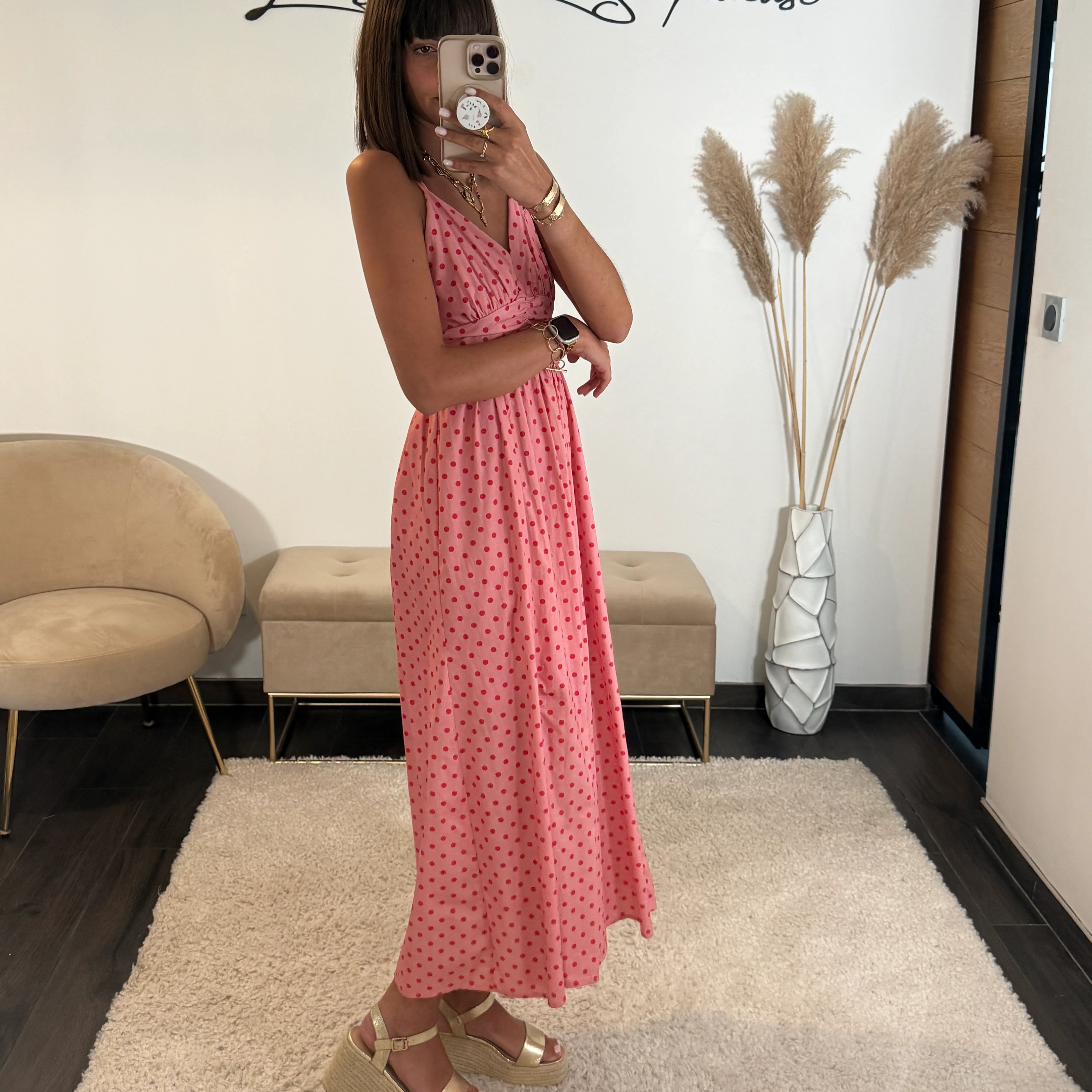 ROBE A POIS ROSE PRETTY - Image 2