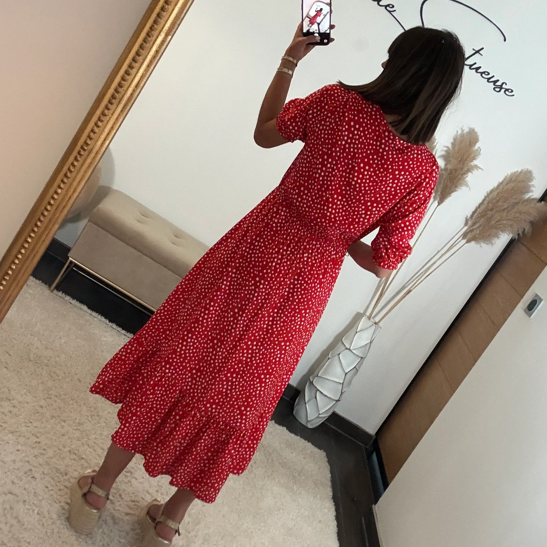 ROBE A POIS ROUGE NASSY - Image 4