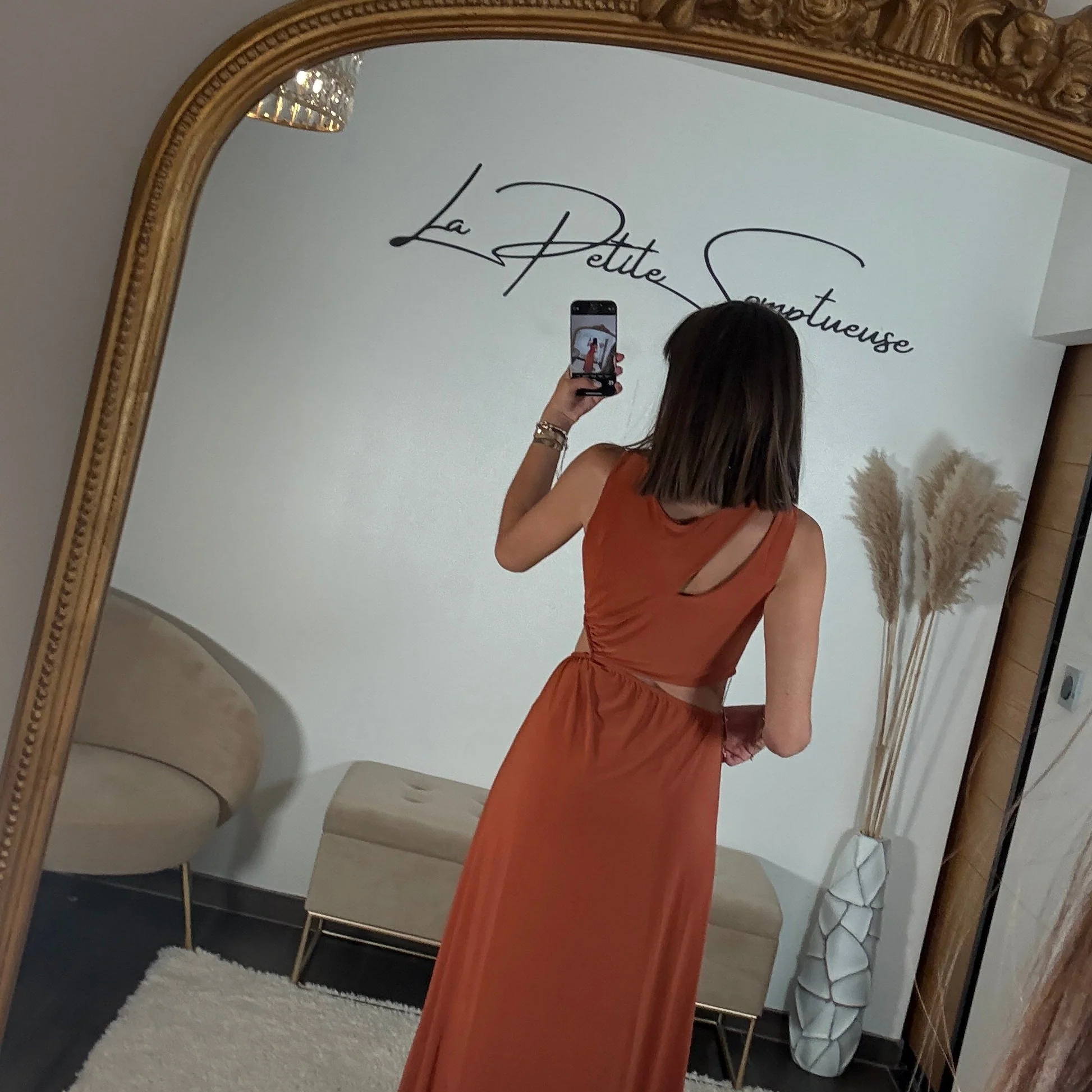 ROBE ASYMETRIQUE TERRACOTTA LOUISE - Image 3