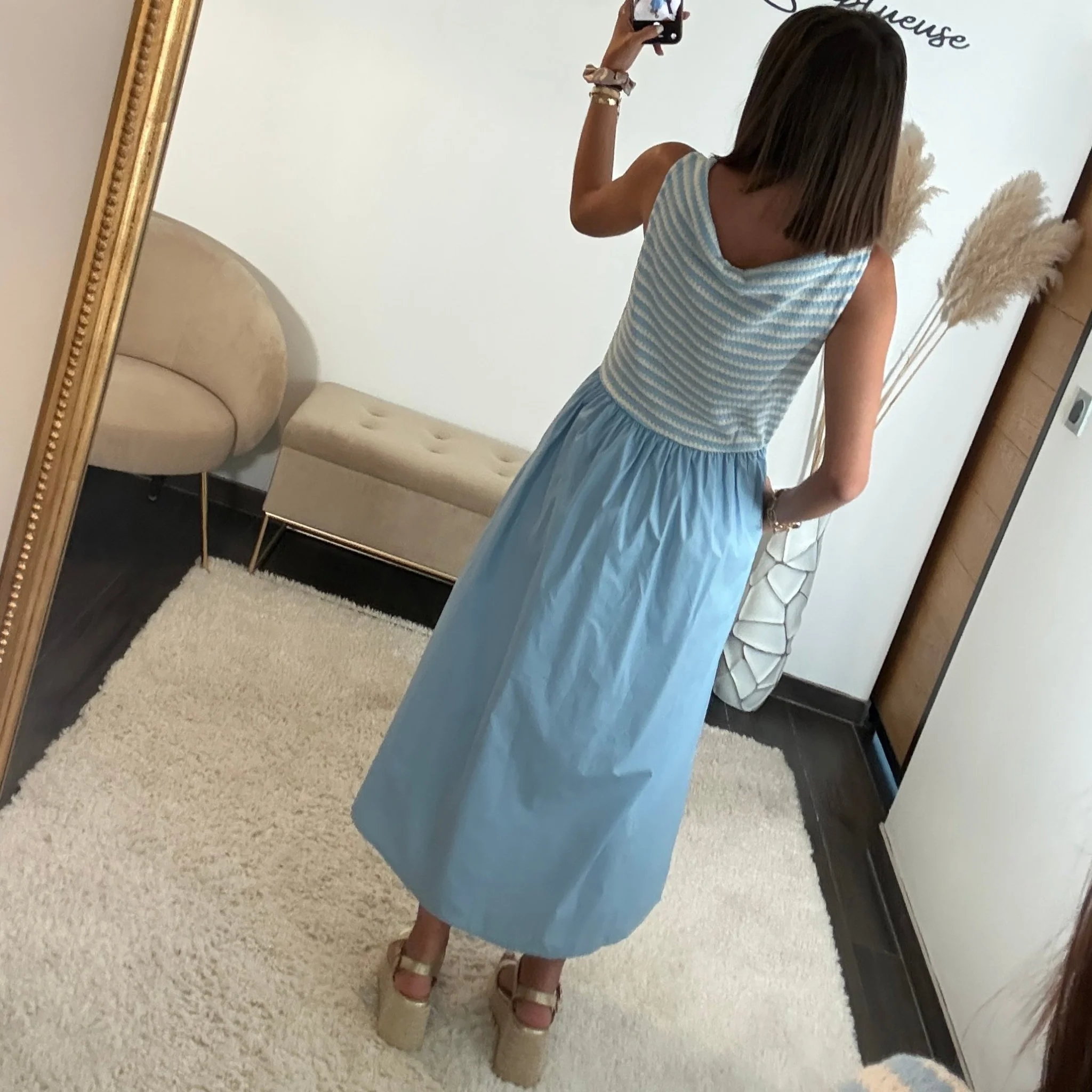 ROBE BLEU RAYE JESSY - Image 3