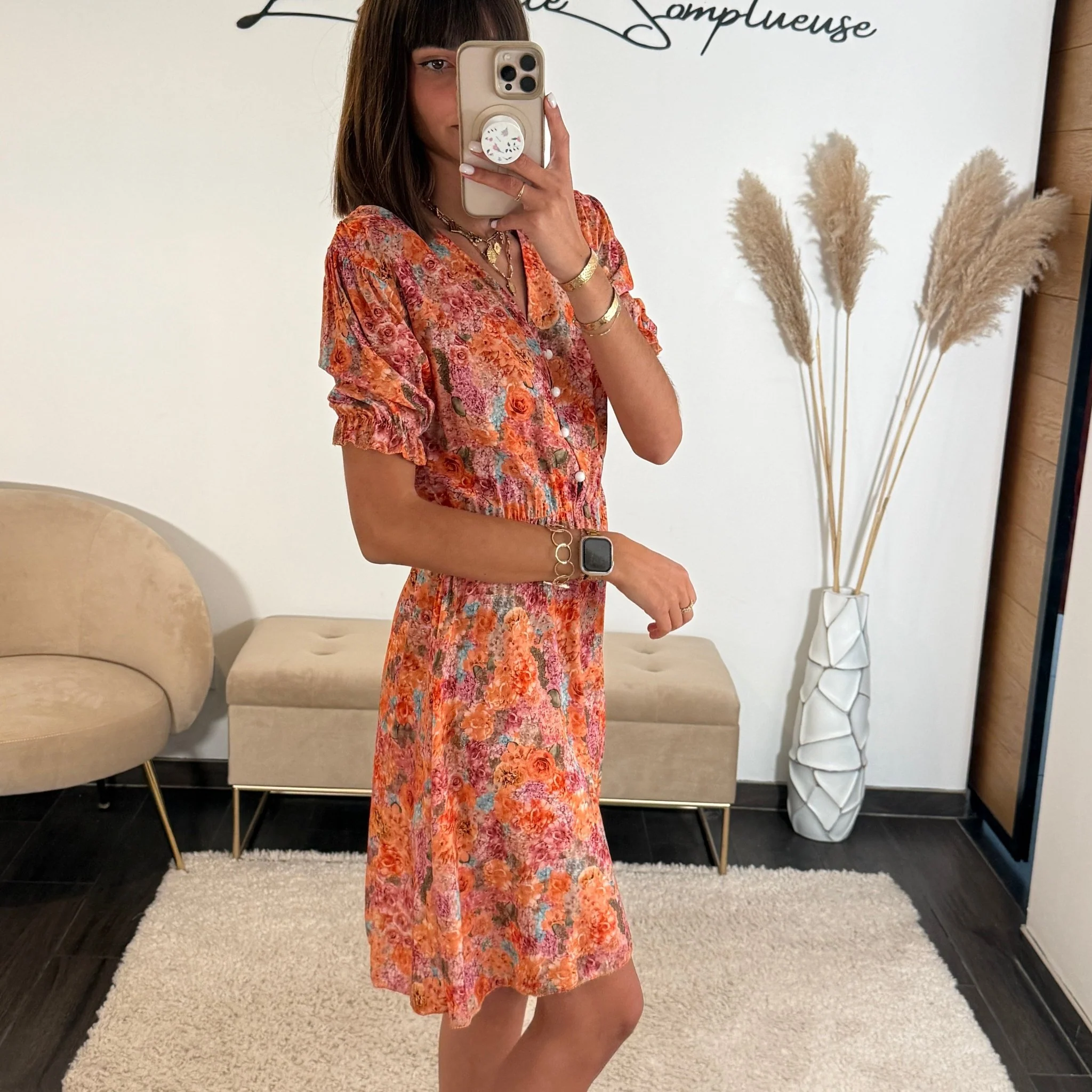 ROBE COURTE COLORE ORANGE ZELLY - Image 2