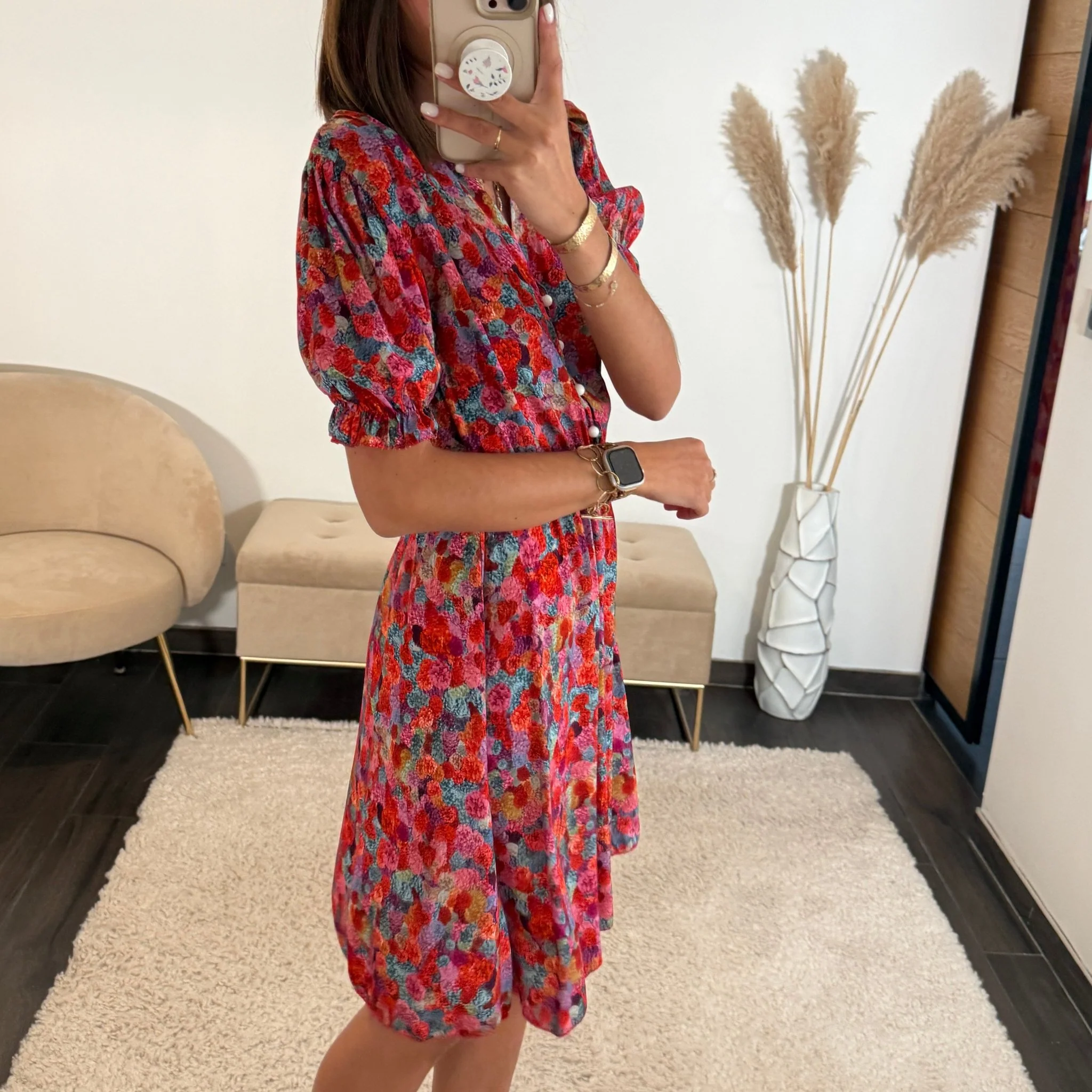 ROBE COURTE COLORE ROUGE ZELLY - Image 2