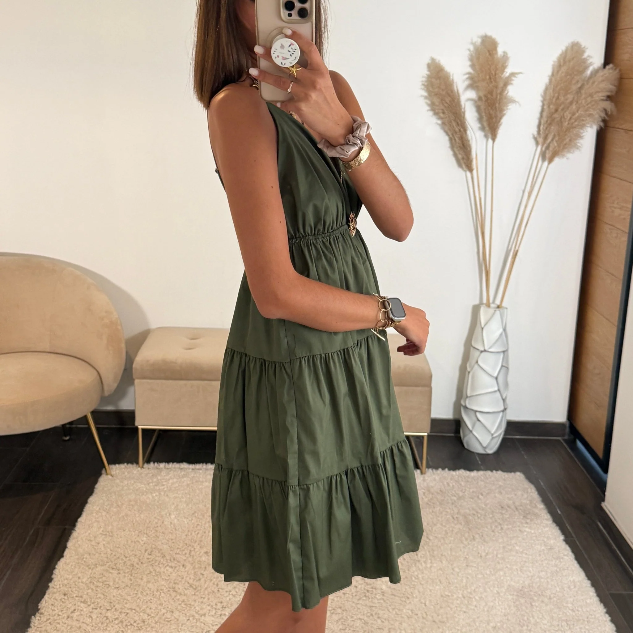 ROBE COURTE KAKI SOLEIL - Image 2