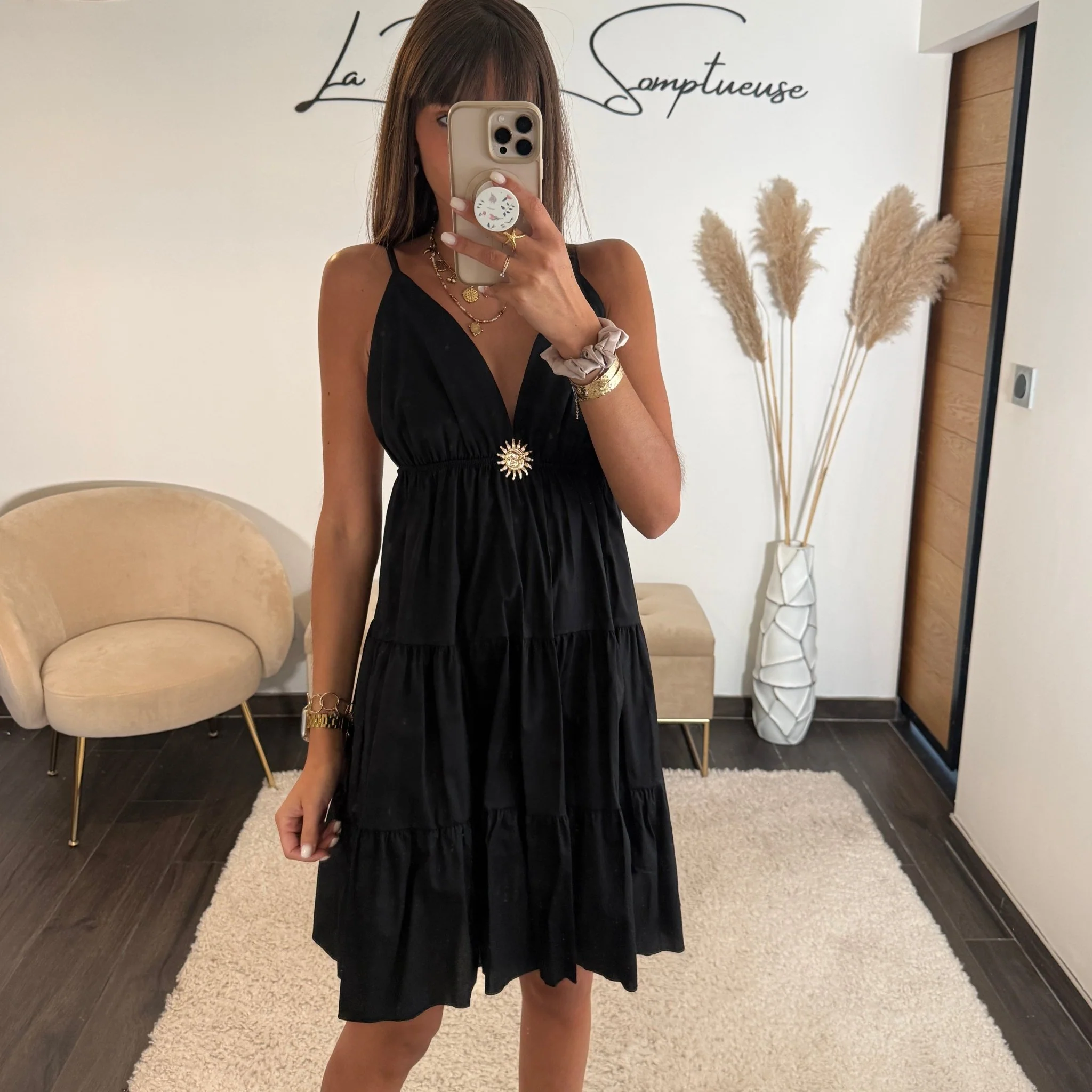 ROBE COURTE NOIR SOLEIL