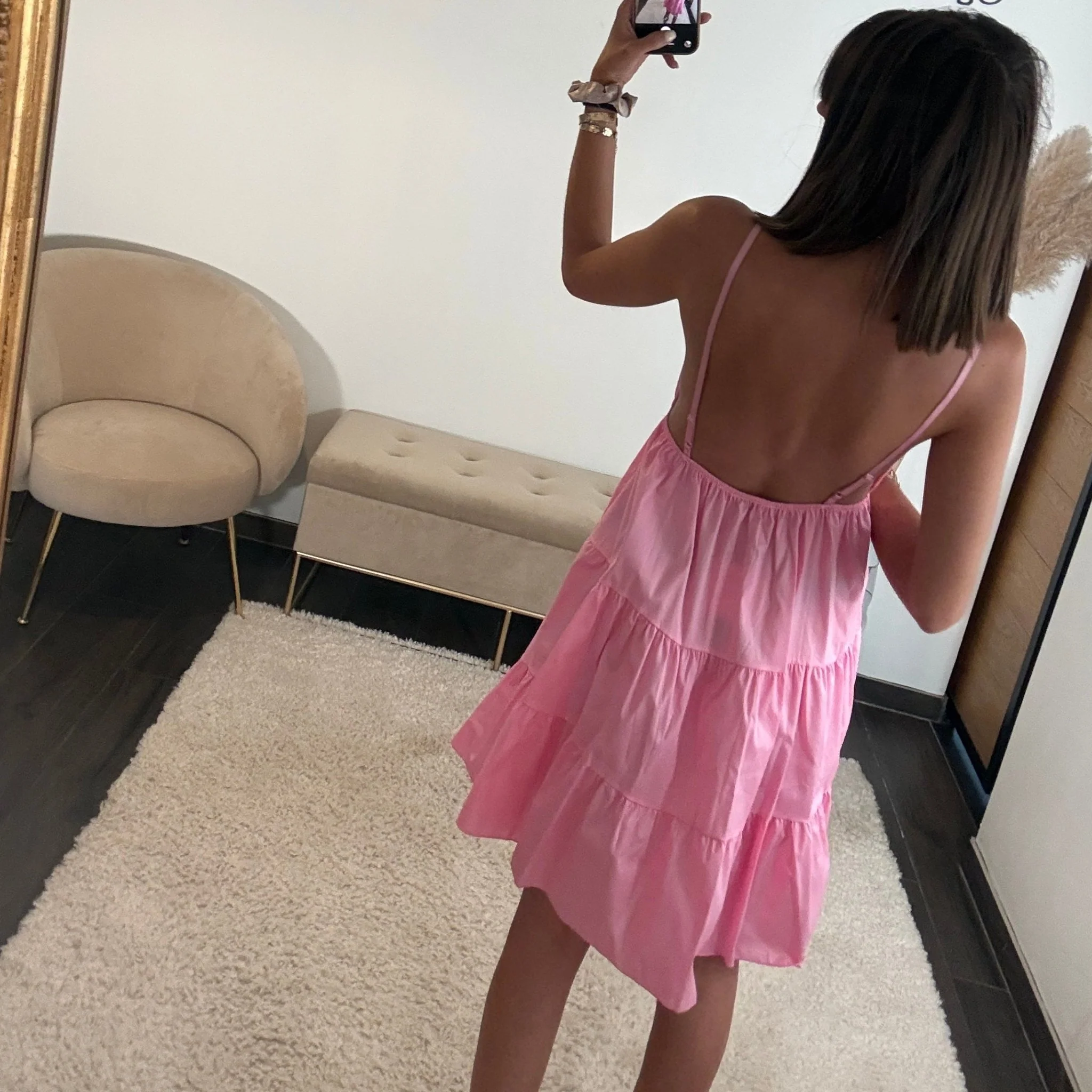 ROBE COURTE ROSE SOLEIL - Image 3