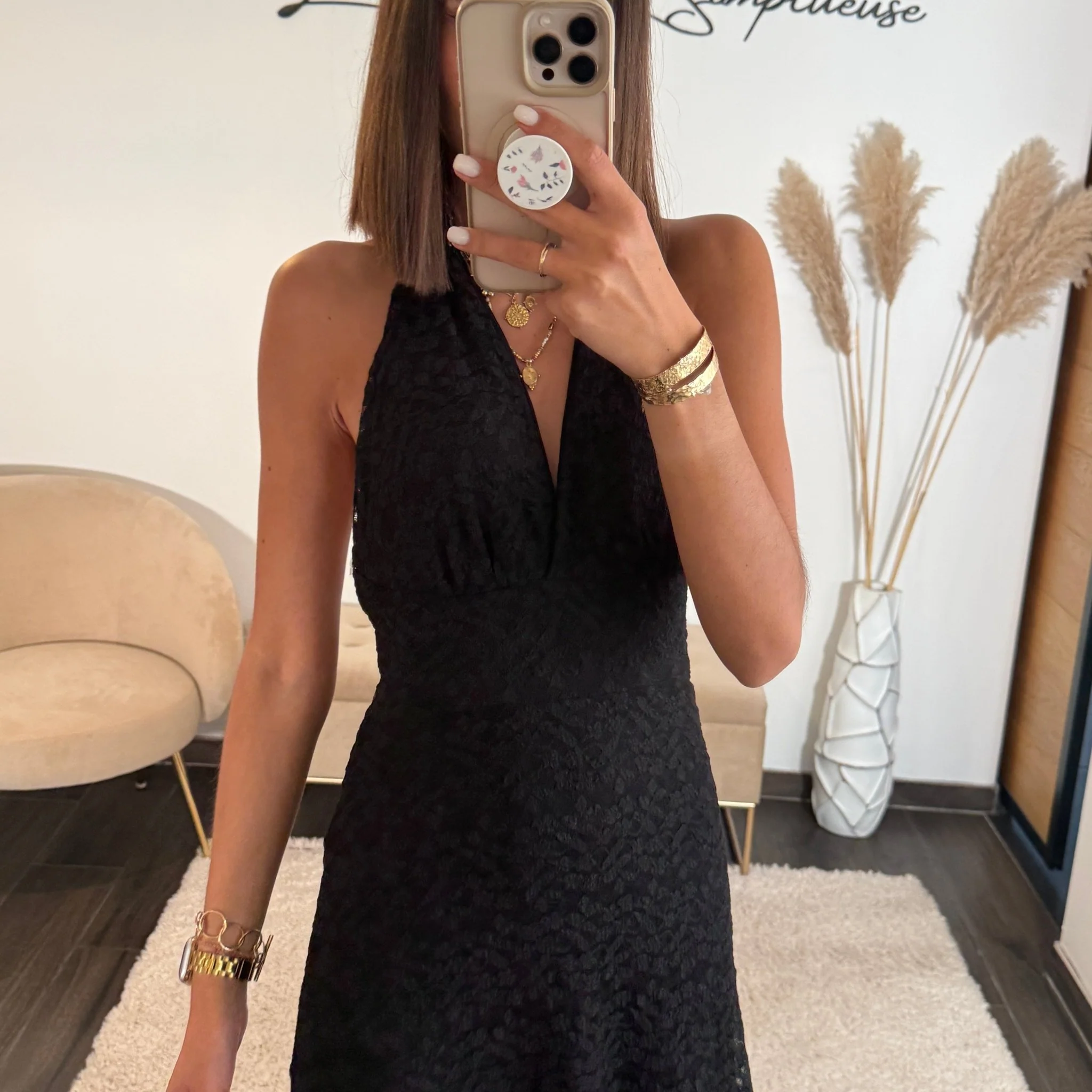 ROBE DENTELLE NOIR MARION - Image 2