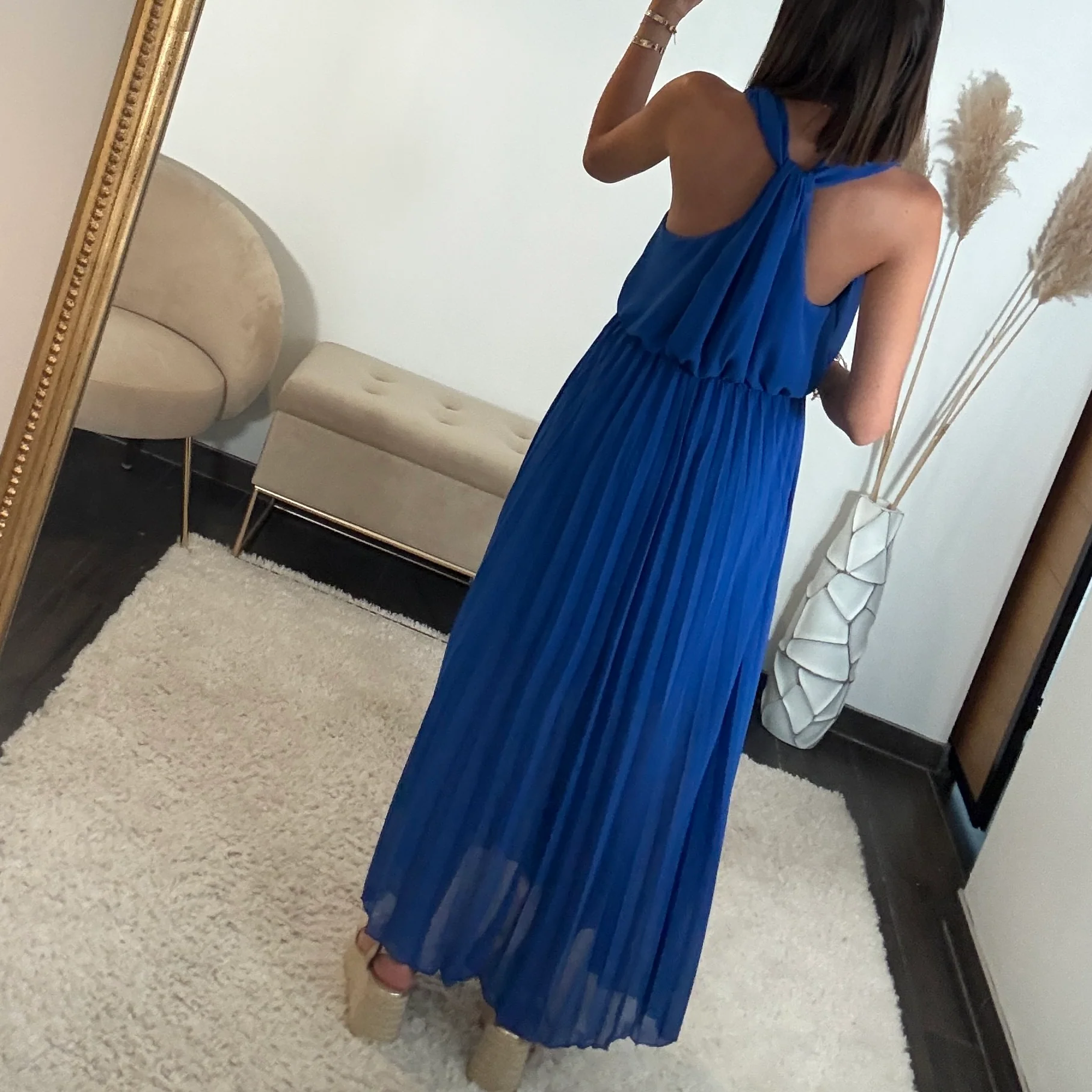 ROBE DOS CROISE BLEU KATIA - Image 4