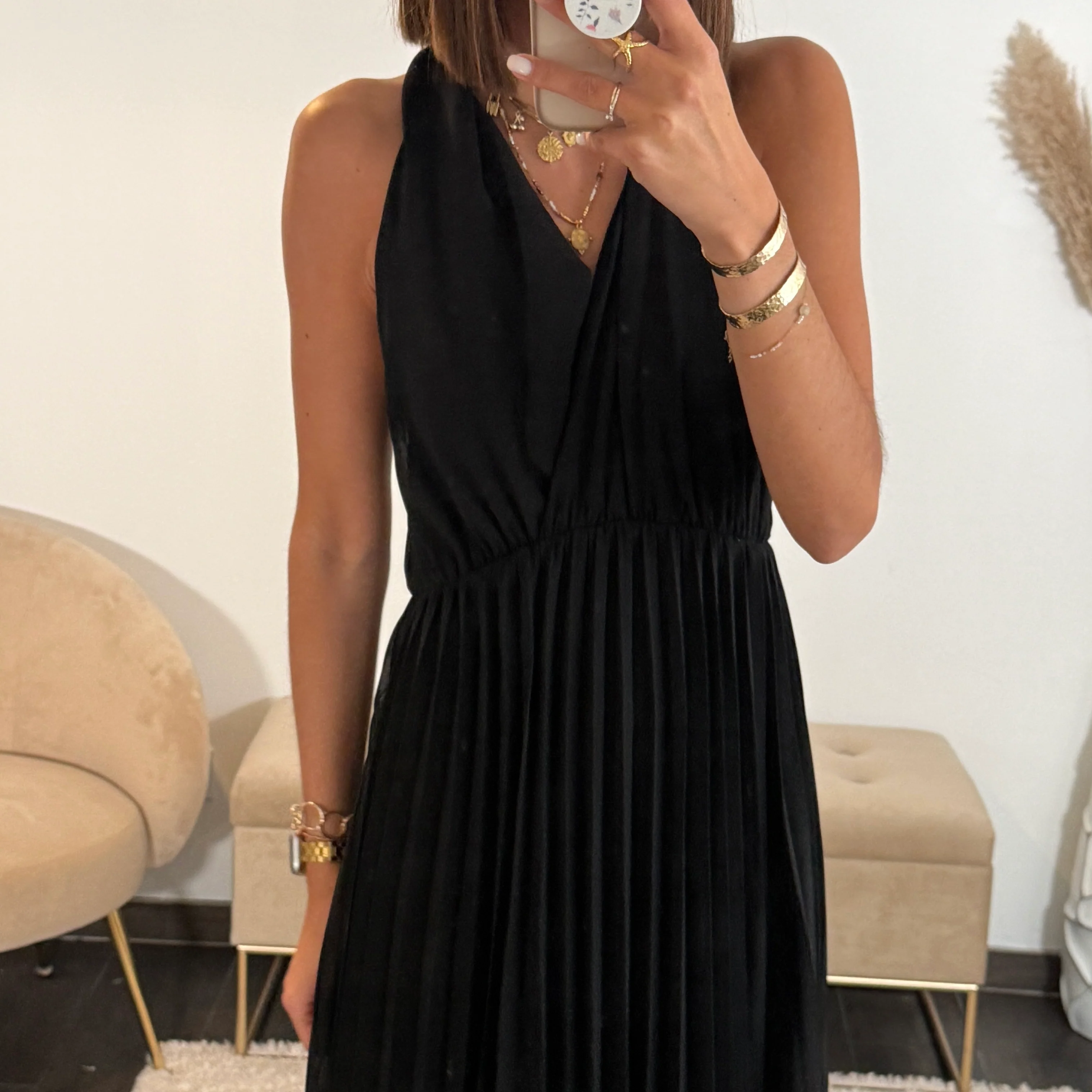 ROBE DOS CROISE NOIRE KATIA - Image 3