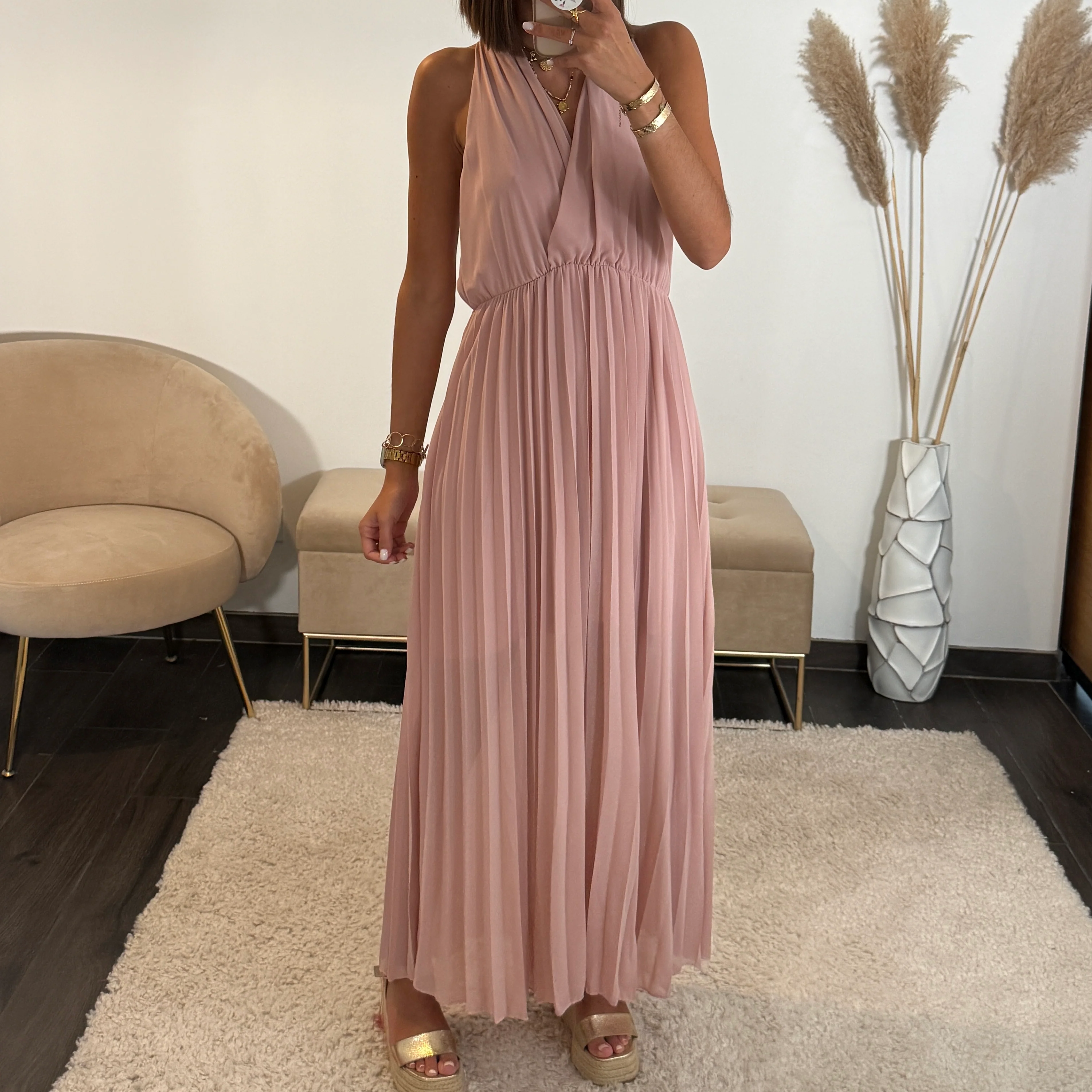 ROBE DOS CROISE ROSE KATIA - Image 2