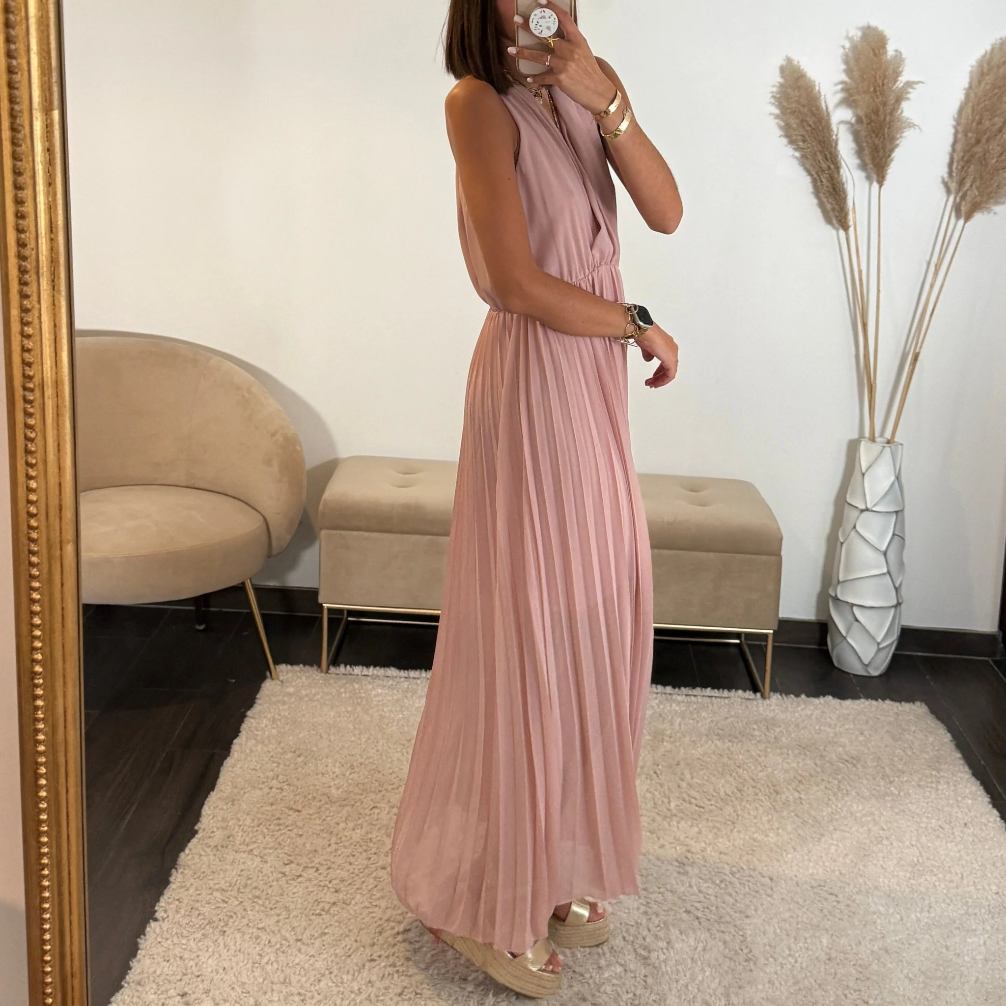 ROBE DOS CROISE ROSE KATIA - Image 3