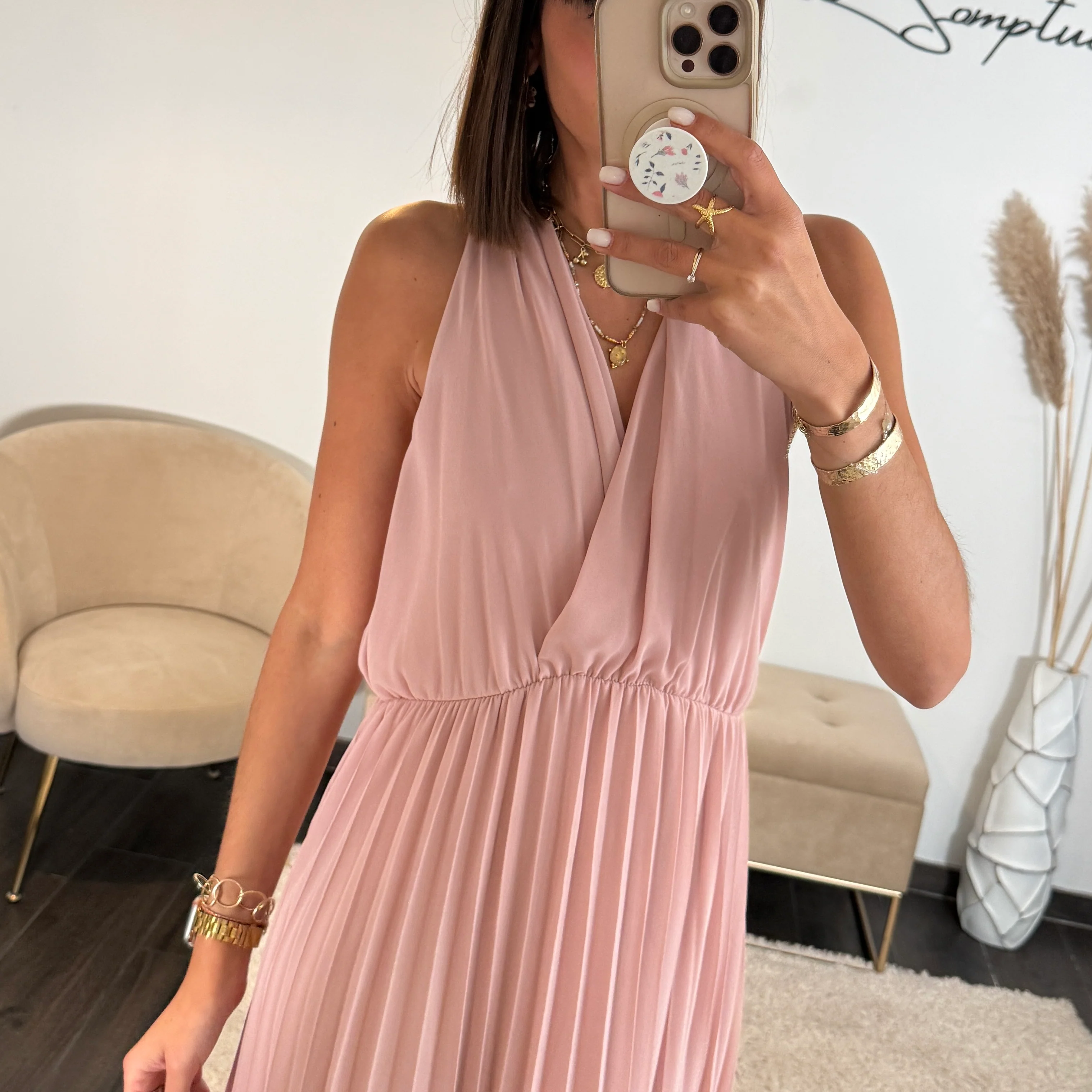 ROBE DOS CROISE ROSE KATIA - Image 5