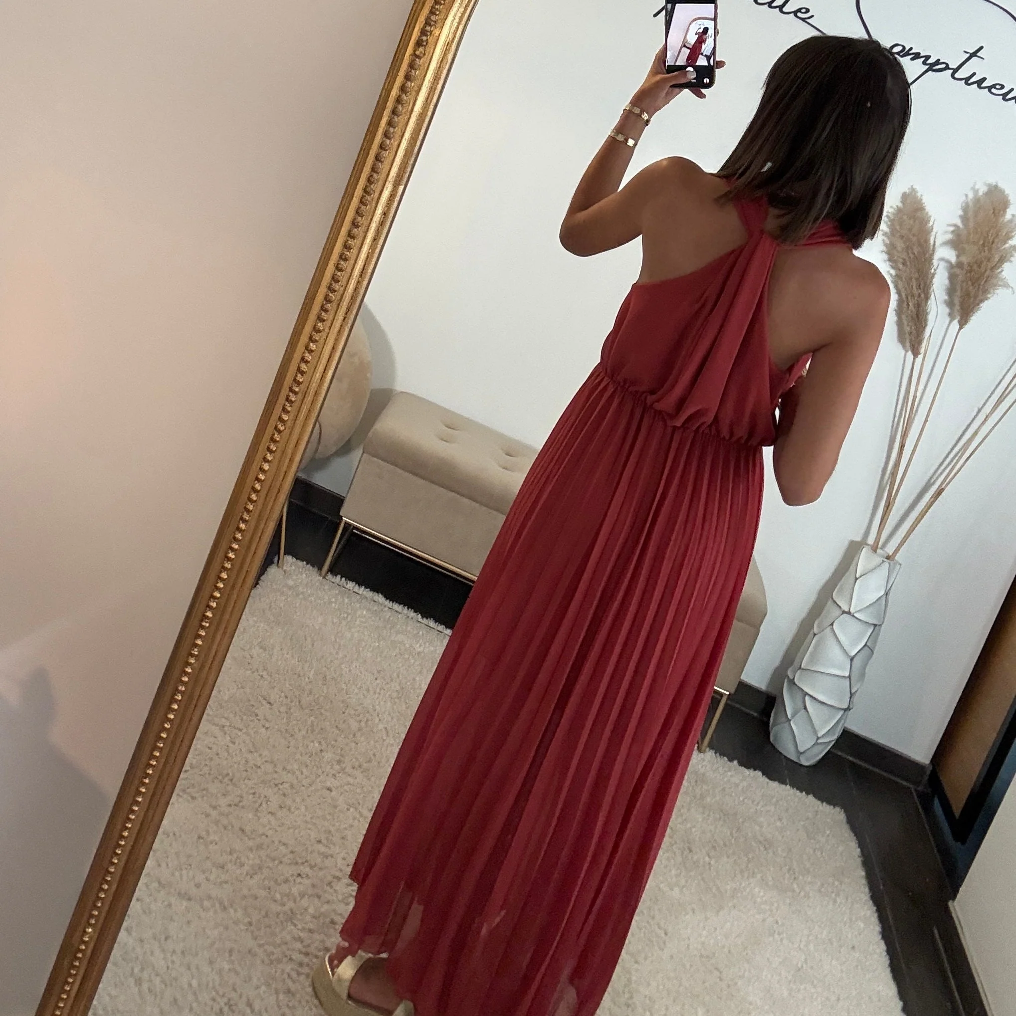 ROBE DOS CROISE VIEUX ROSE KATIA - Image 3