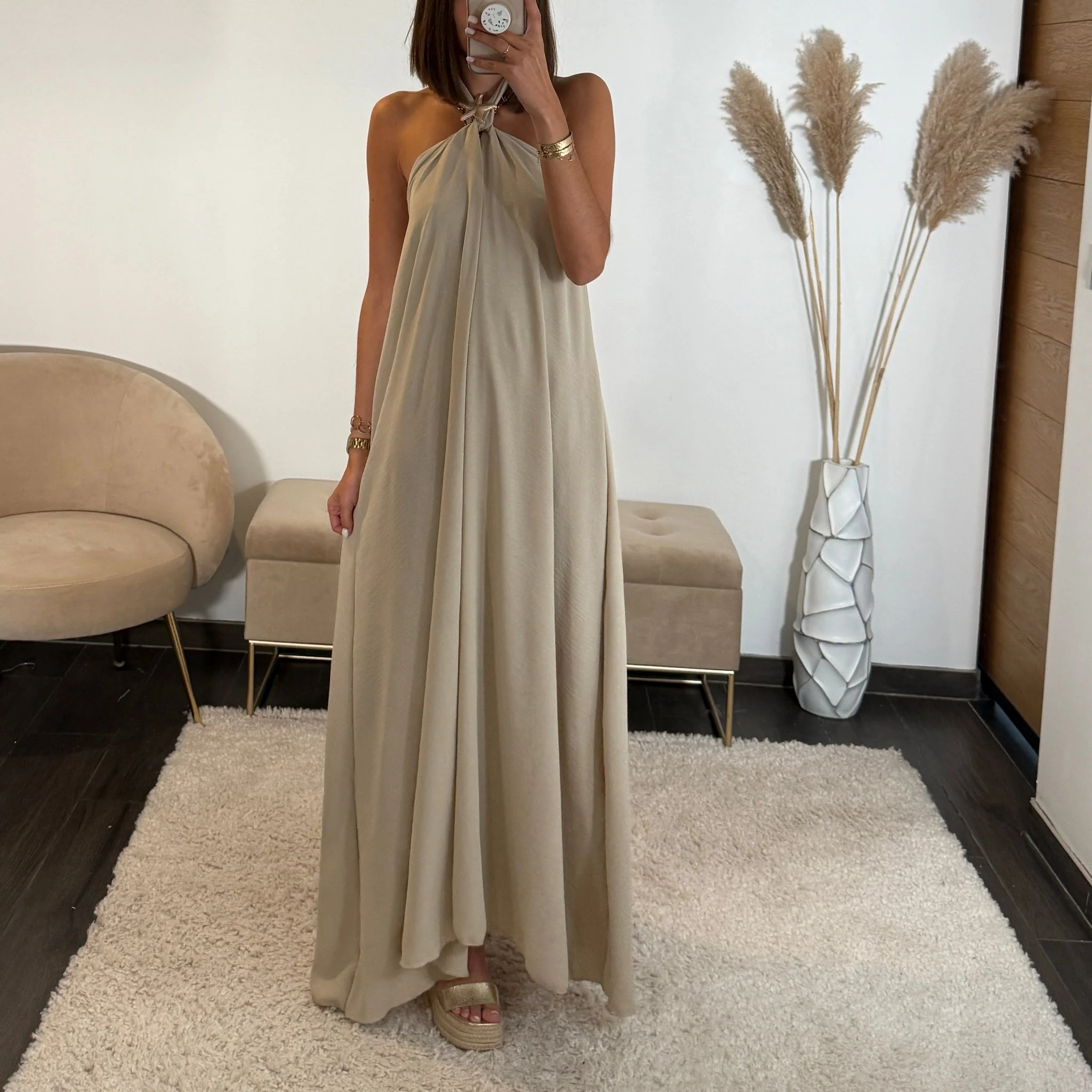 ROBE ETOILE BEIGE