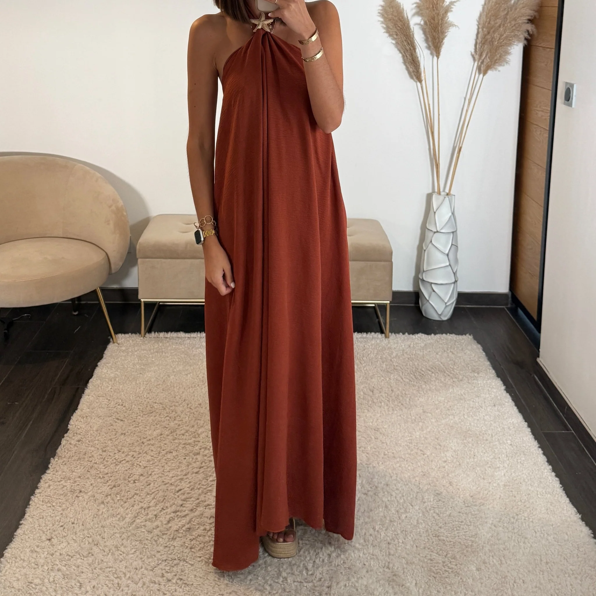 ROBE ETOILE TERRACOTTA