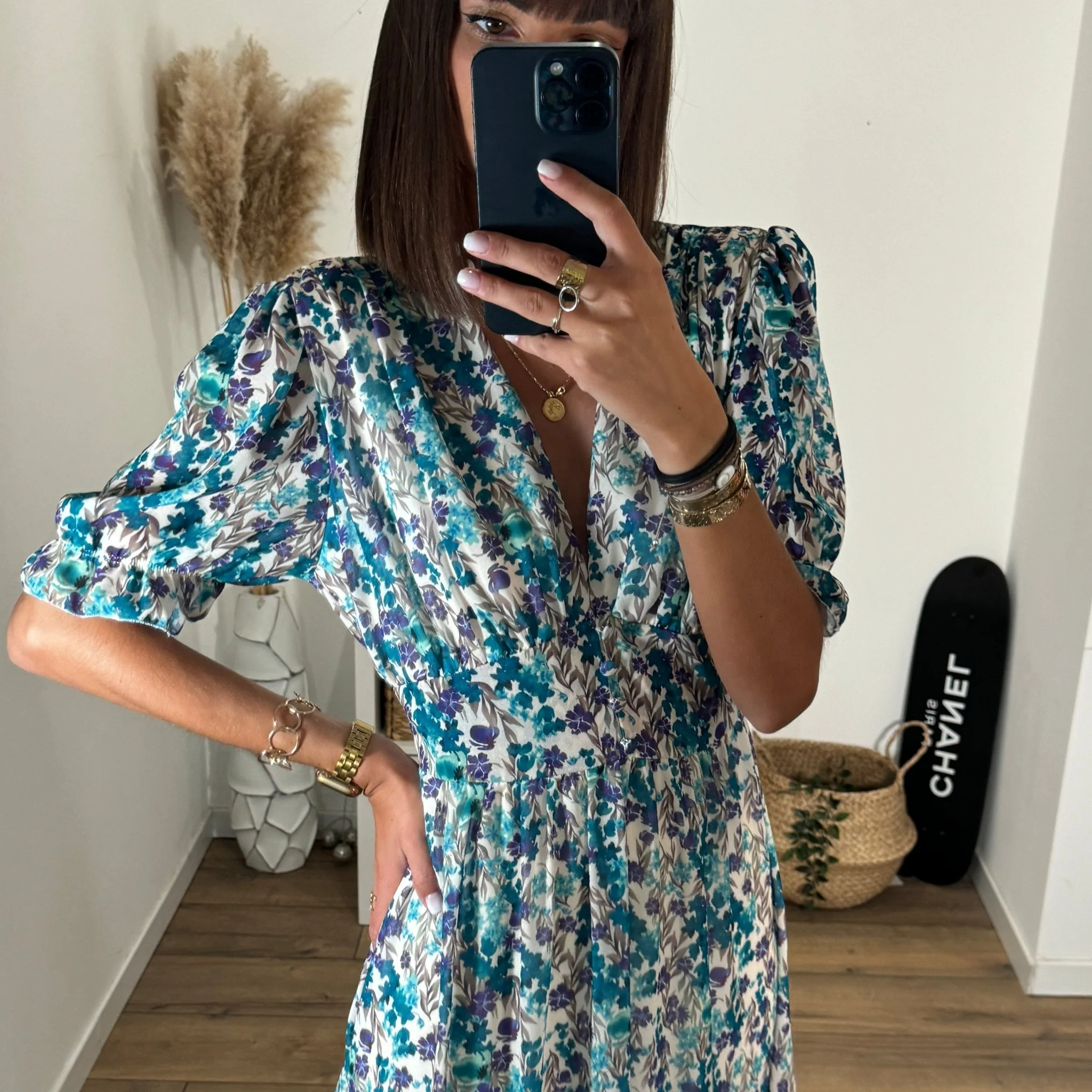 ROBE FLEURIE BLEU NINON - Image 4