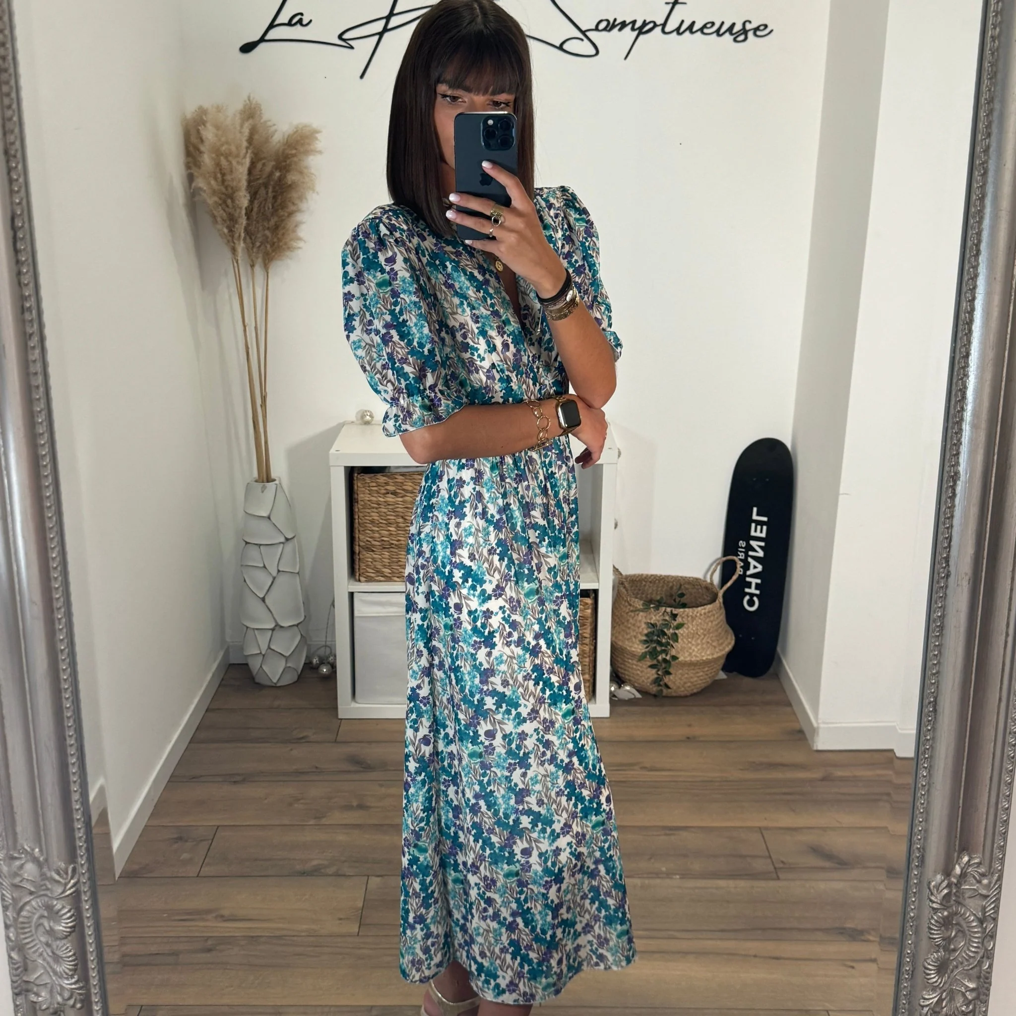 ROBE FLEURIE BLEU NINON - Image 5
