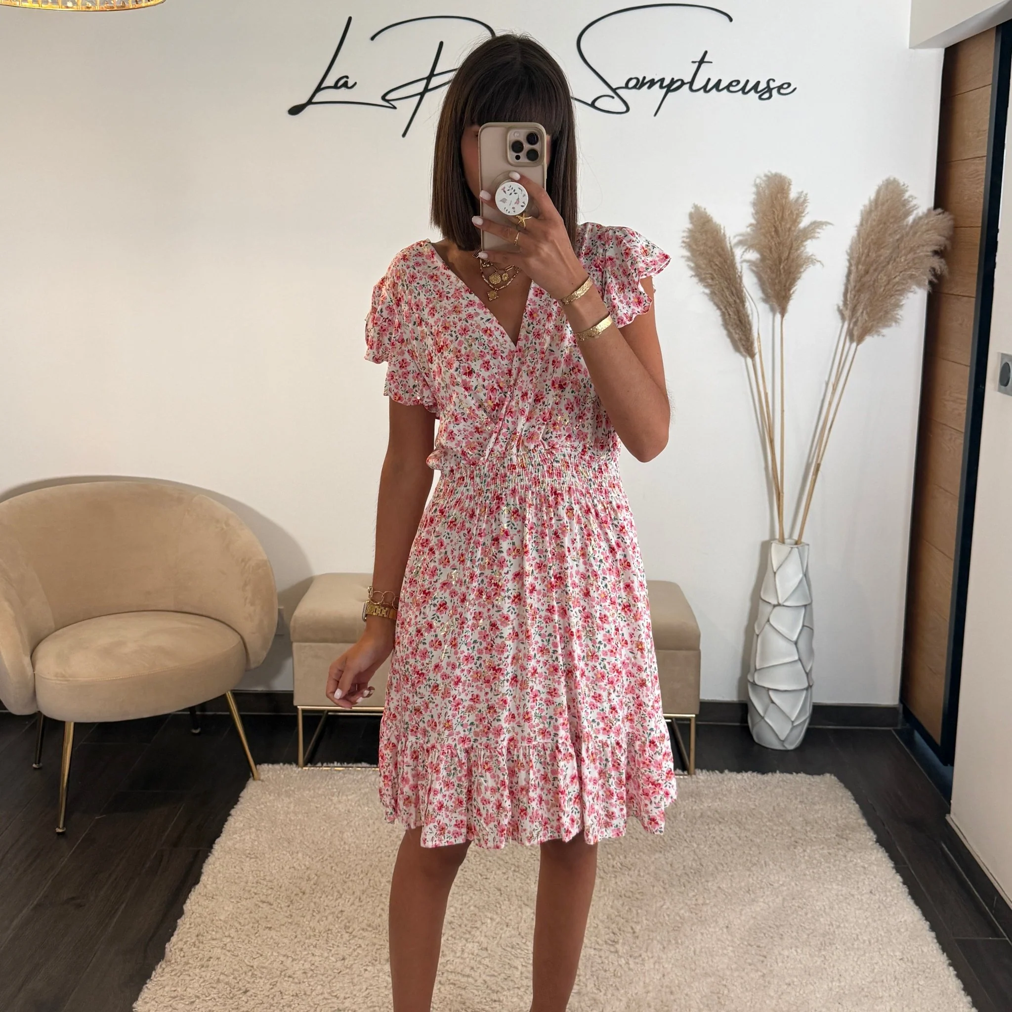 ROBE FLEURIE ROSE MAYA