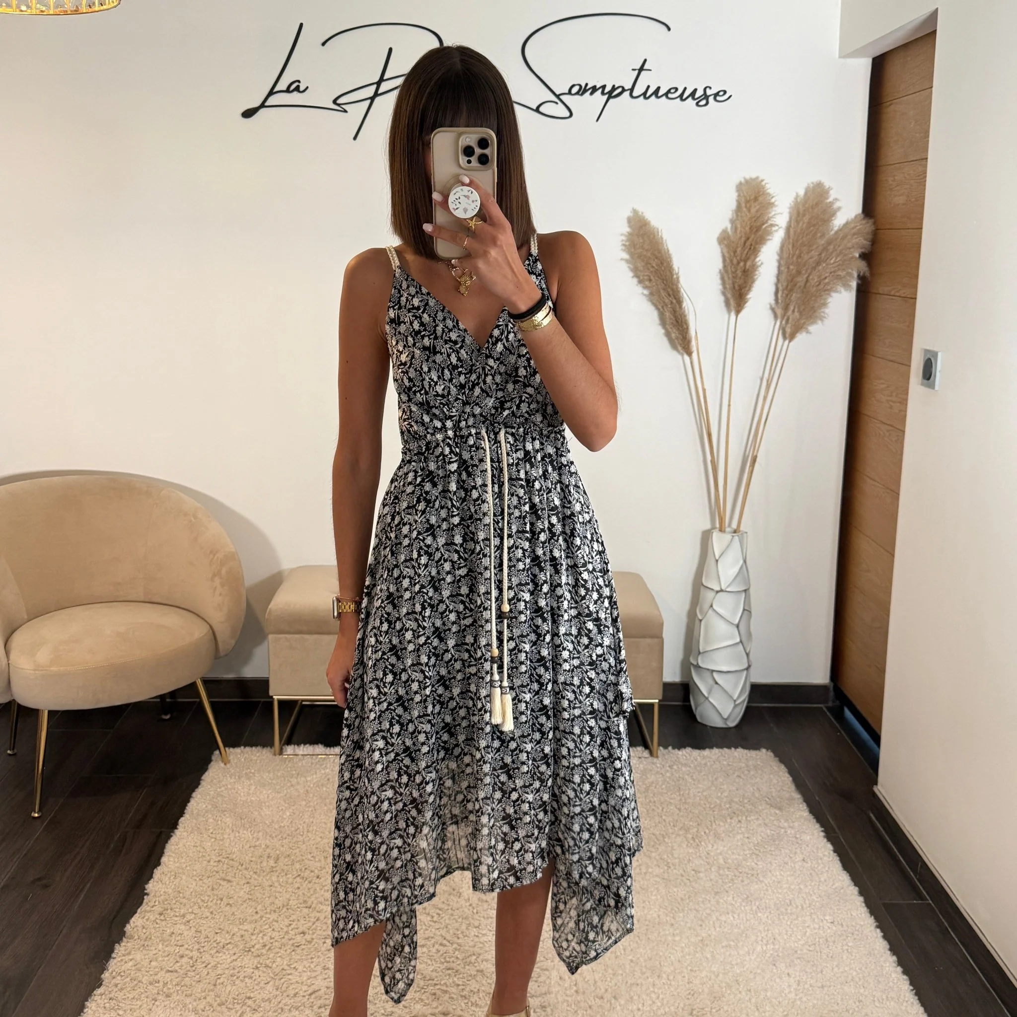 ROBE FLOWER BLACK AZIA - Image 3