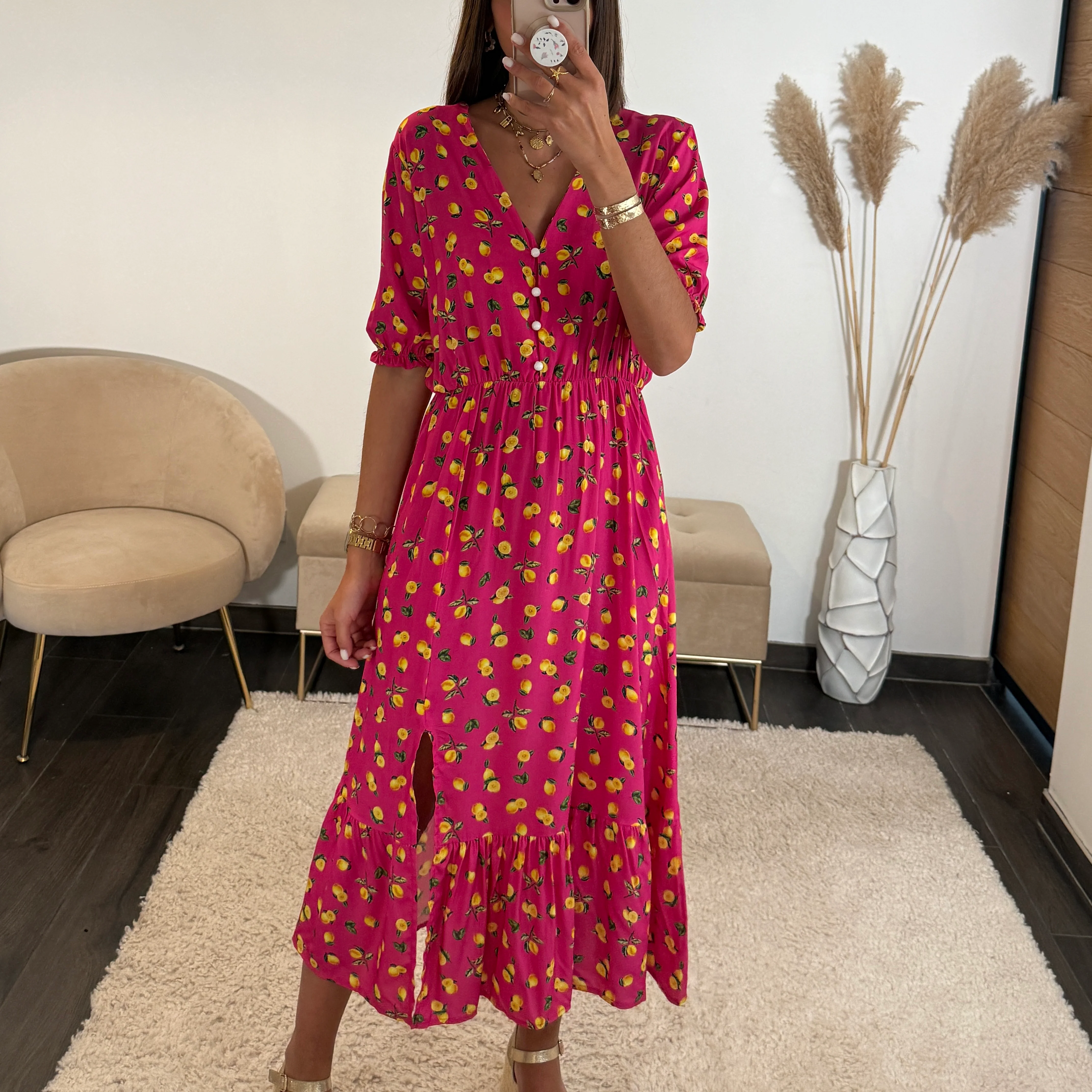 ROBE FUCHSIA CITRON - Image 3