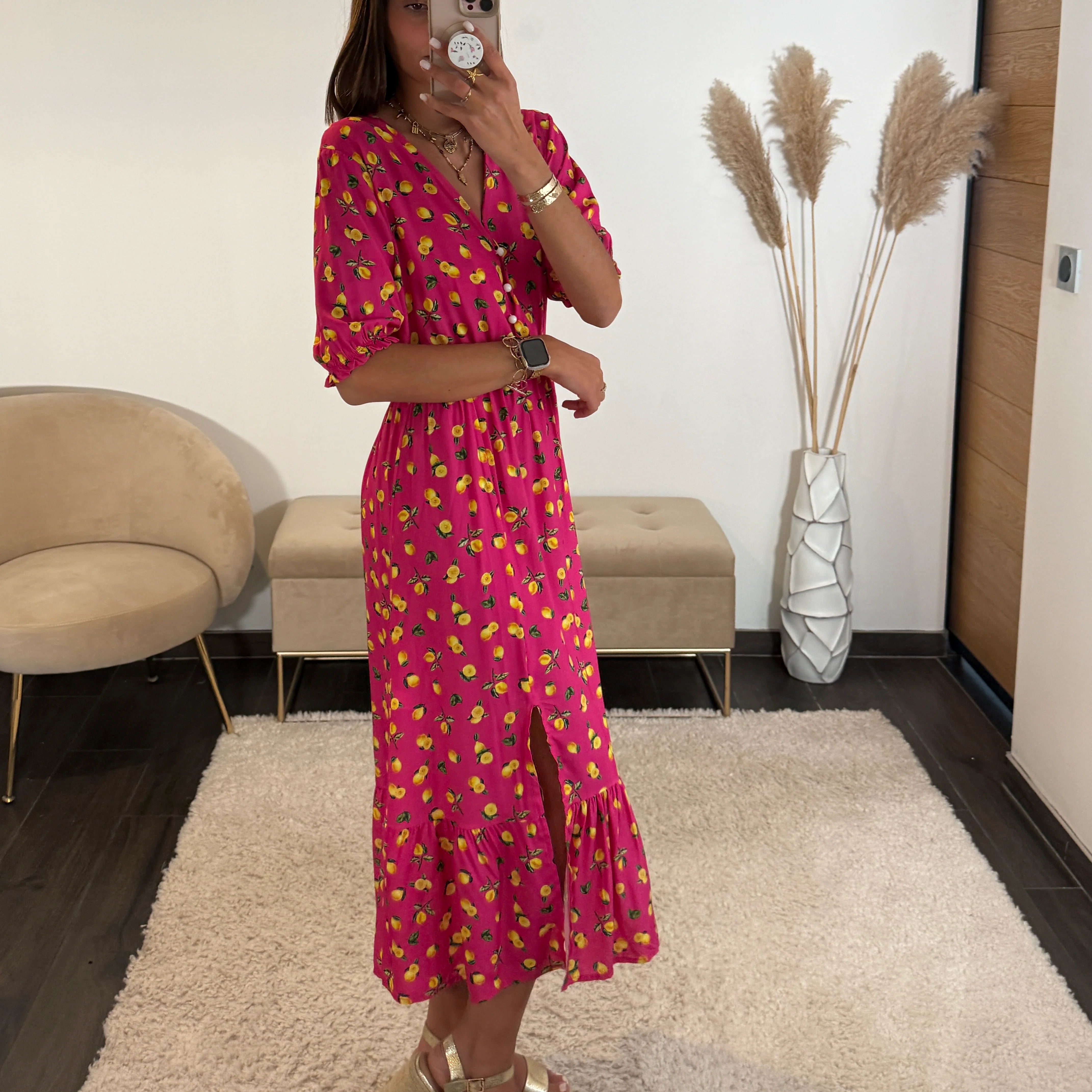 ROBE FUCHSIA CITRON - Image 4