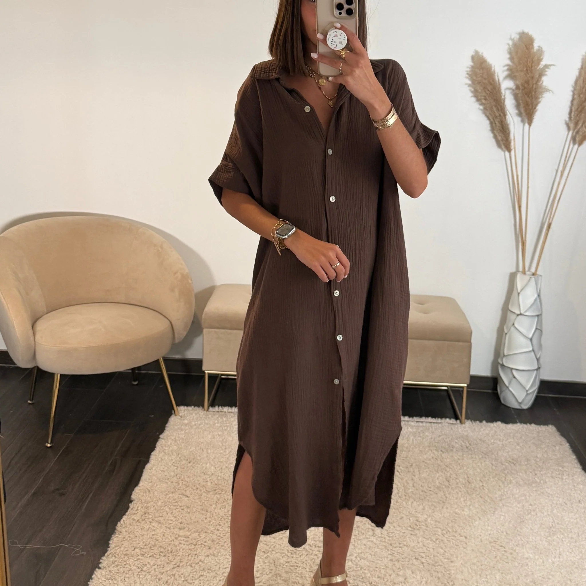 ROBE GAZE DE COTON CHOCO JULIE