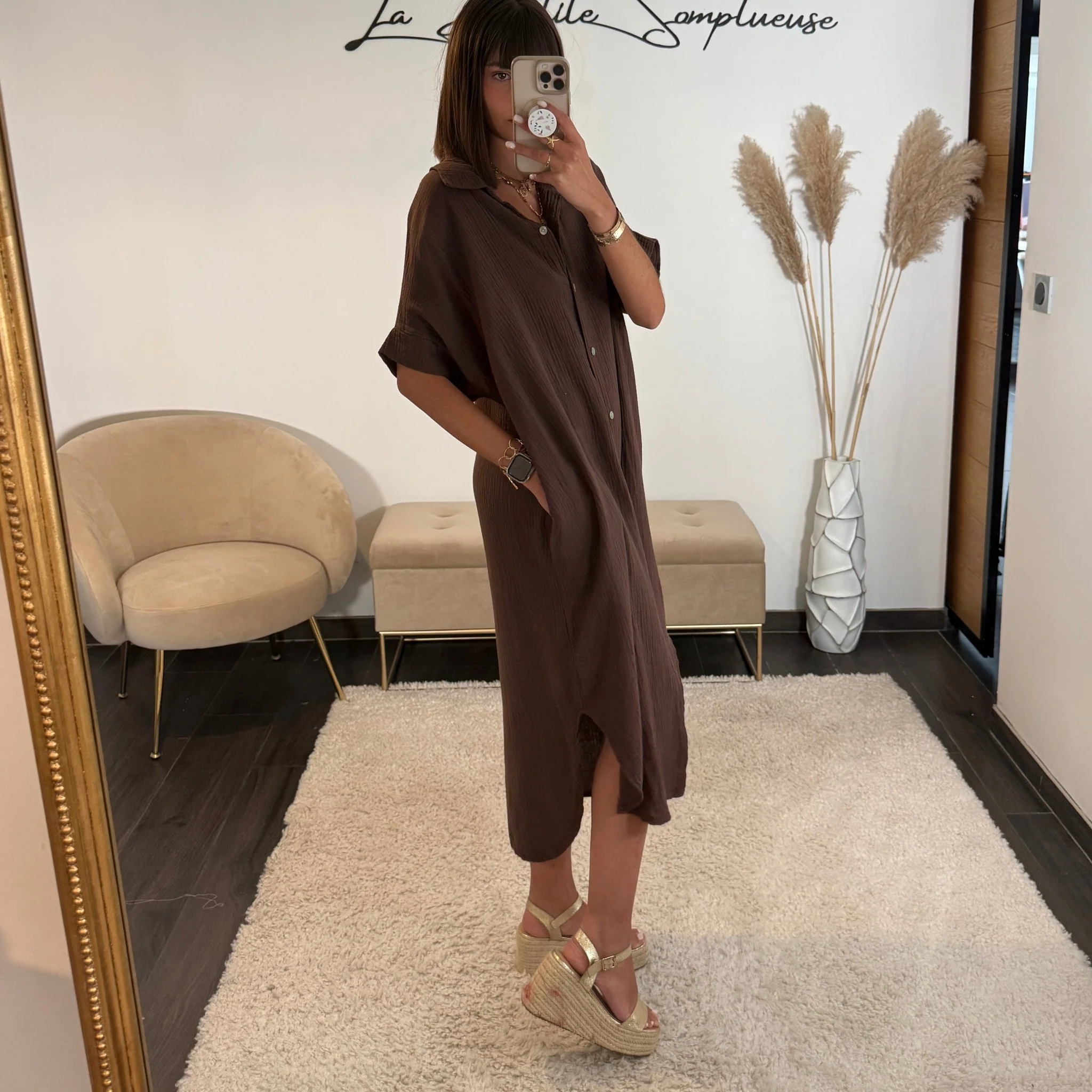 ROBE GAZE DE COTON CHOCO JULIE - Image 3