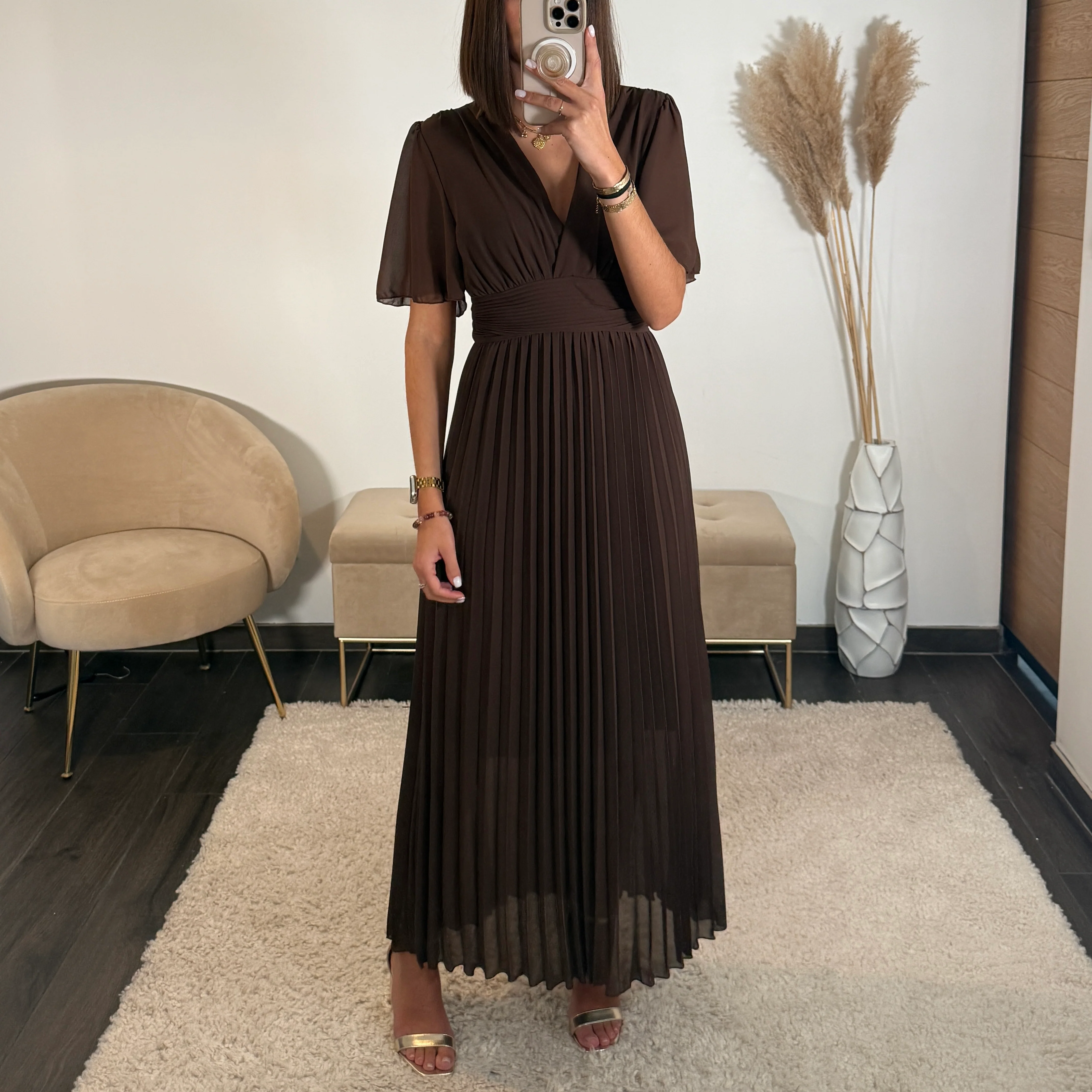 ROBE LONGUE CHOCO KARENE