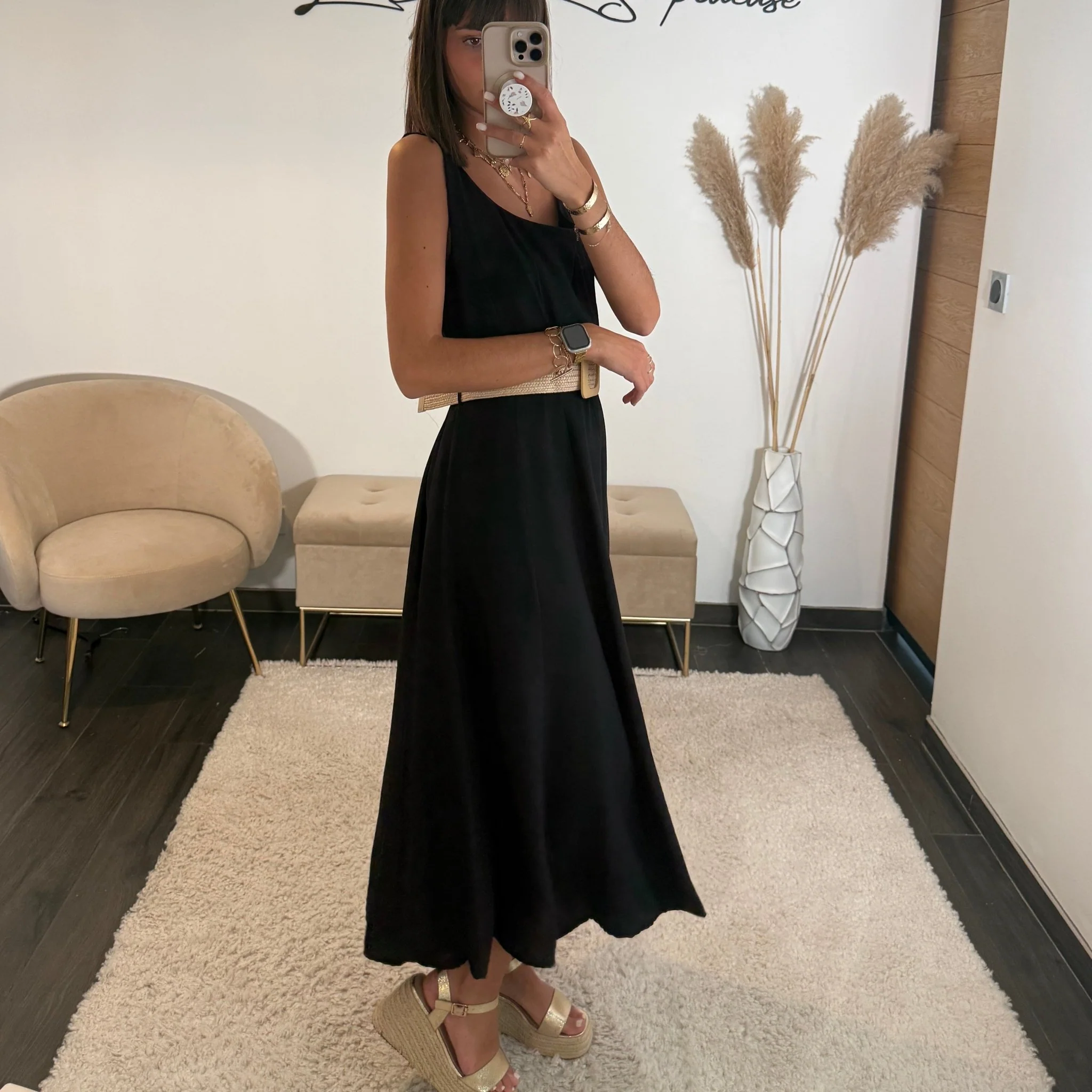 ROBE NOIRE + CEINTURE ERICA