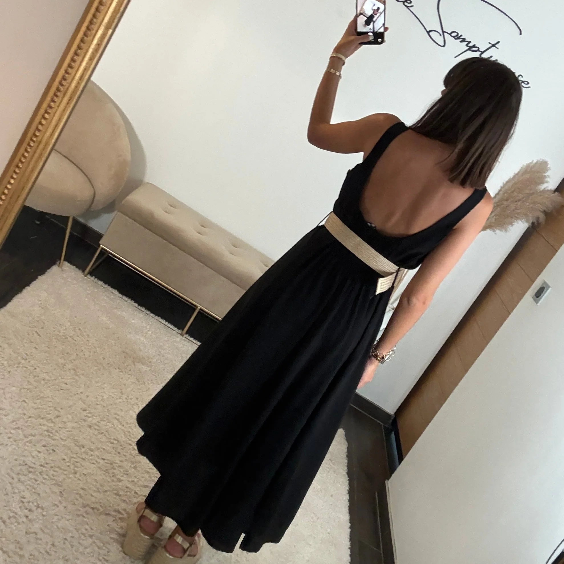 ROBE NOIRE + CEINTURE ERICA - Image 2