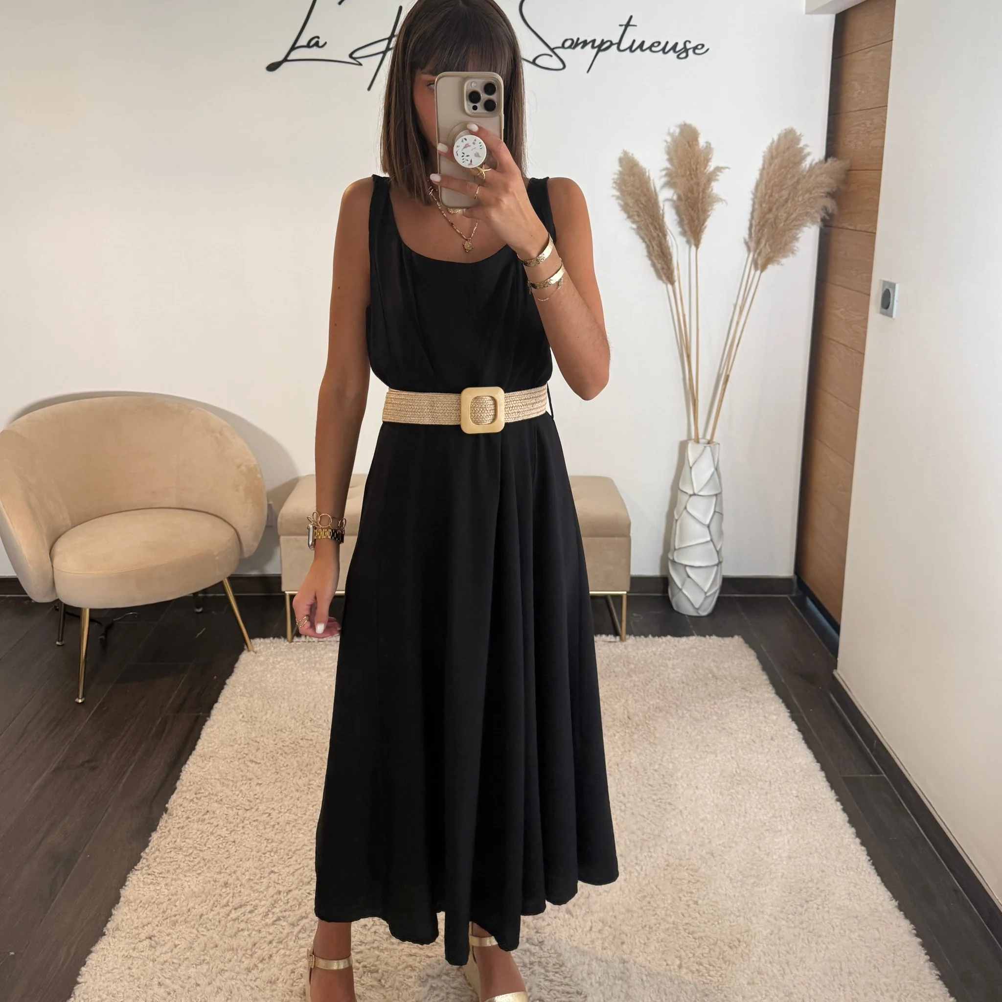 ROBE NOIRE + CEINTURE ERICA - Image 3