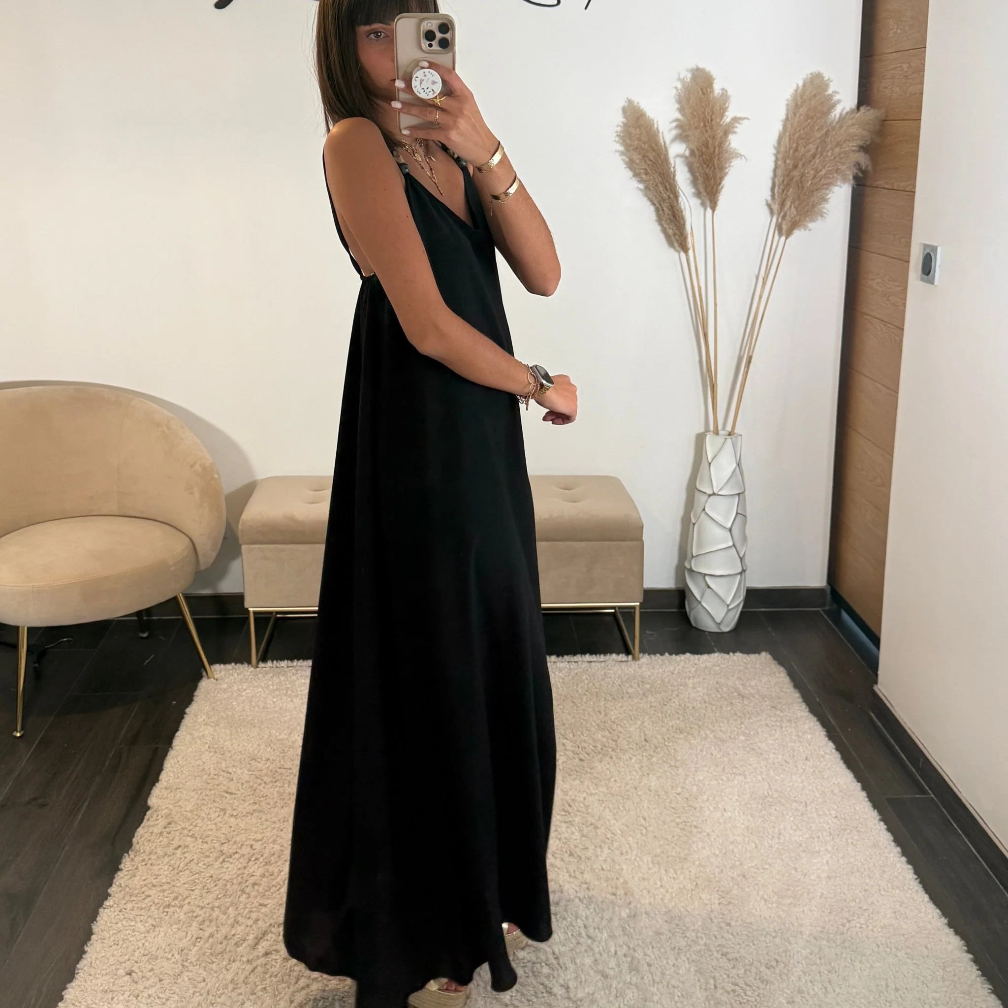 ROBE NOIRE PERLES - Image 2