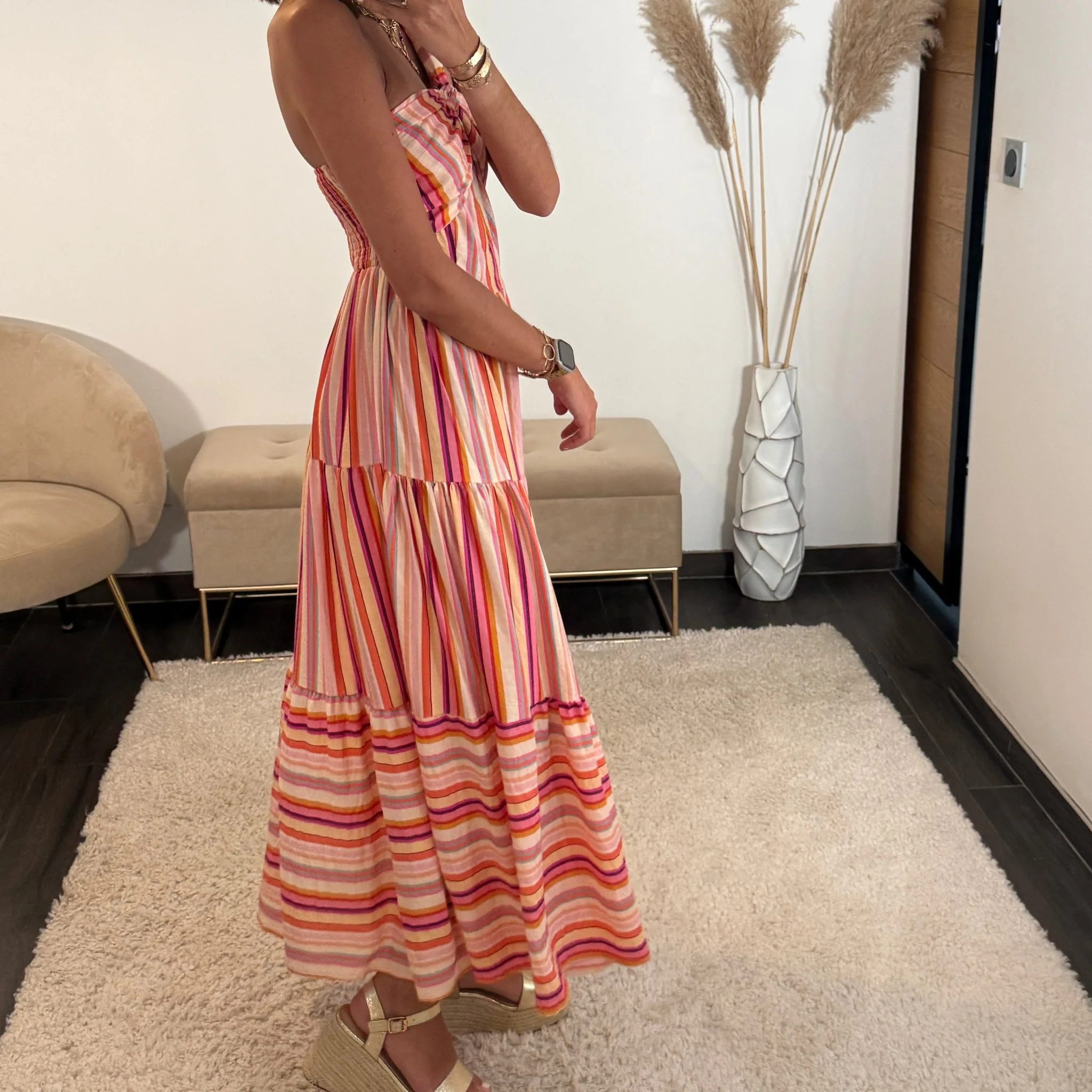 ROBE RAYE ORANGE SONIA - Image 3
