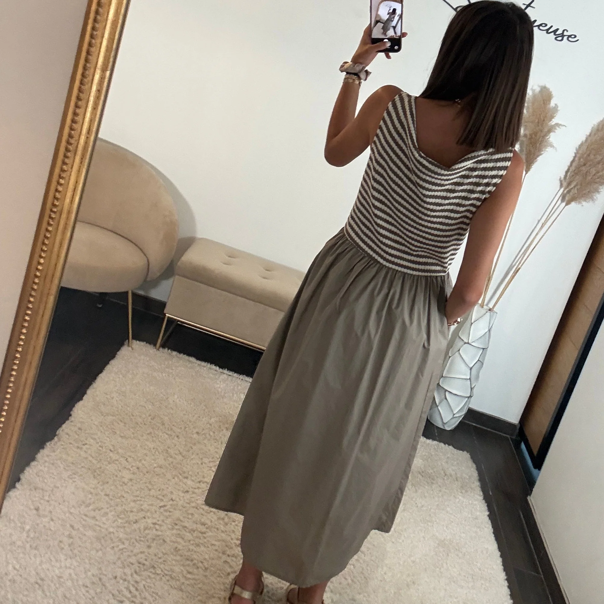 ROBE TAUPE RAYE JESSY - Image 3