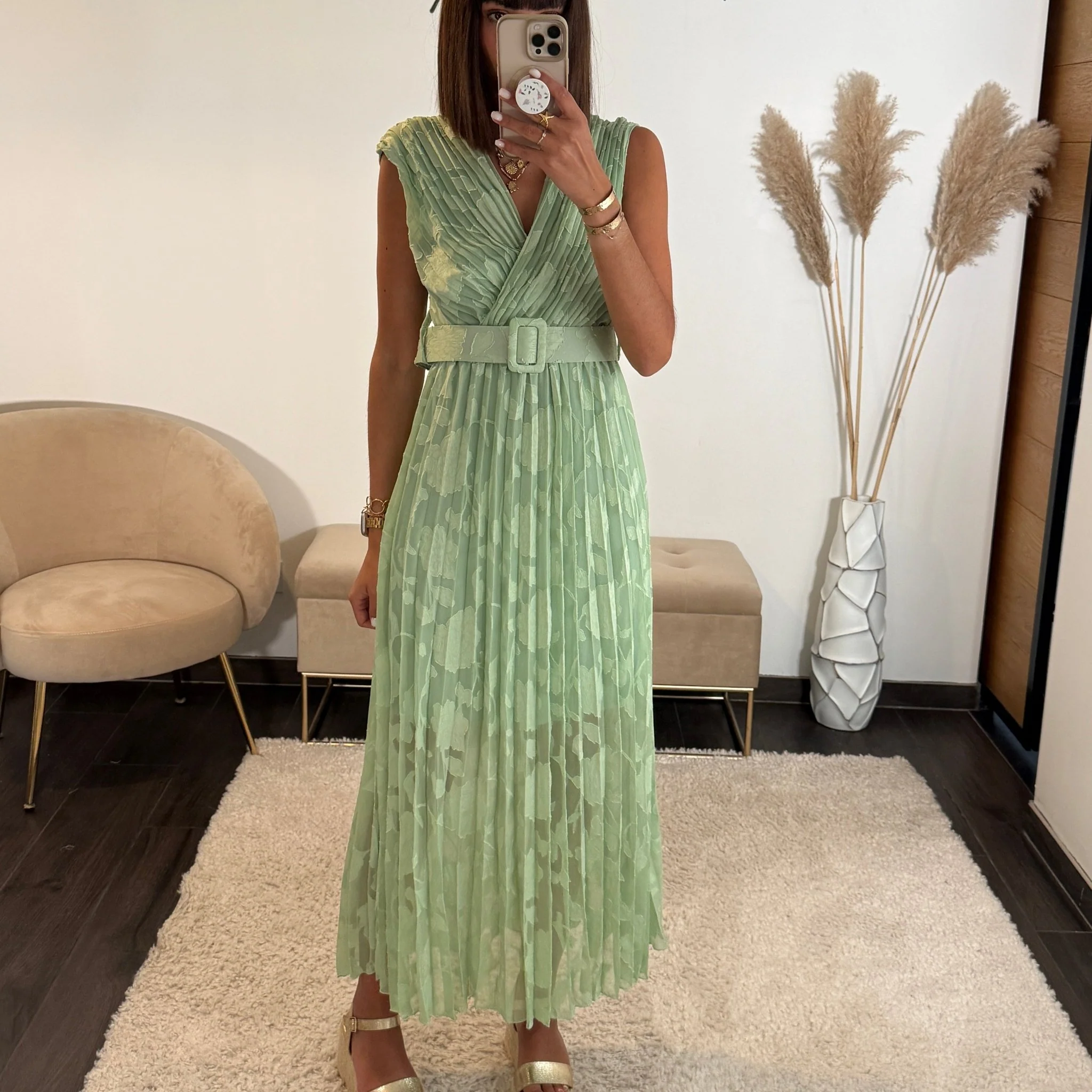 ROBE VERT D'EAU LUCILE