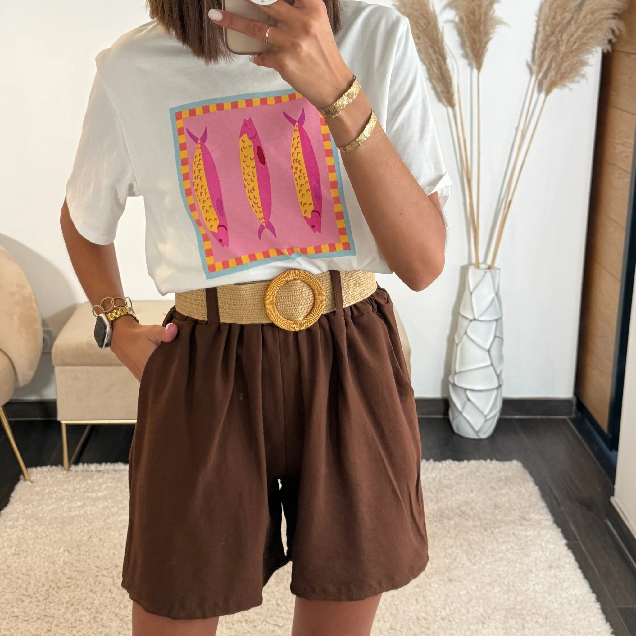 SHORT CEINTURE CHOCO MARCUS