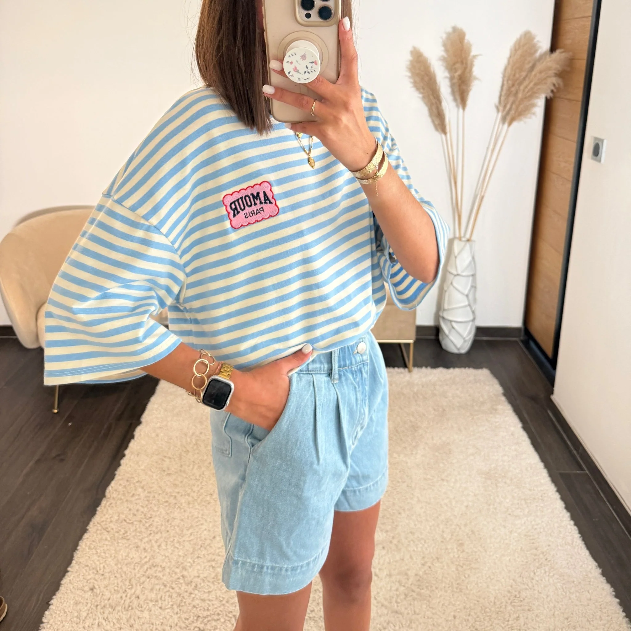 T-SHIRT AMOUR PARIS BLEU