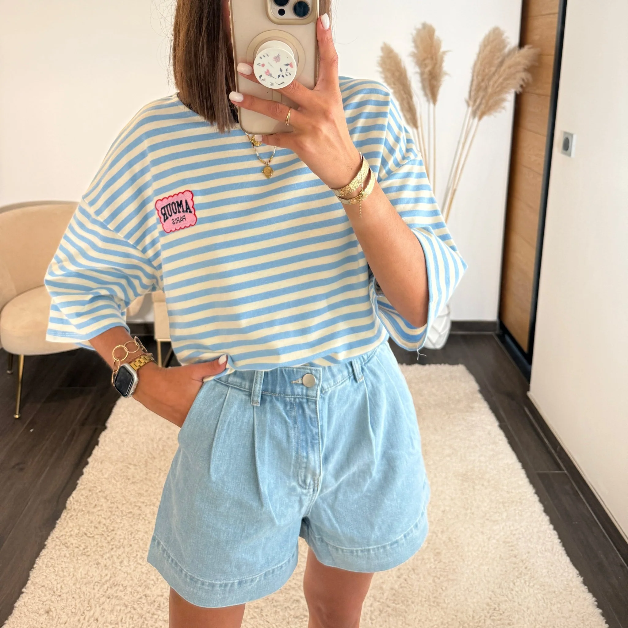 T-SHIRT AMOUR PARIS BLEU - Image 2