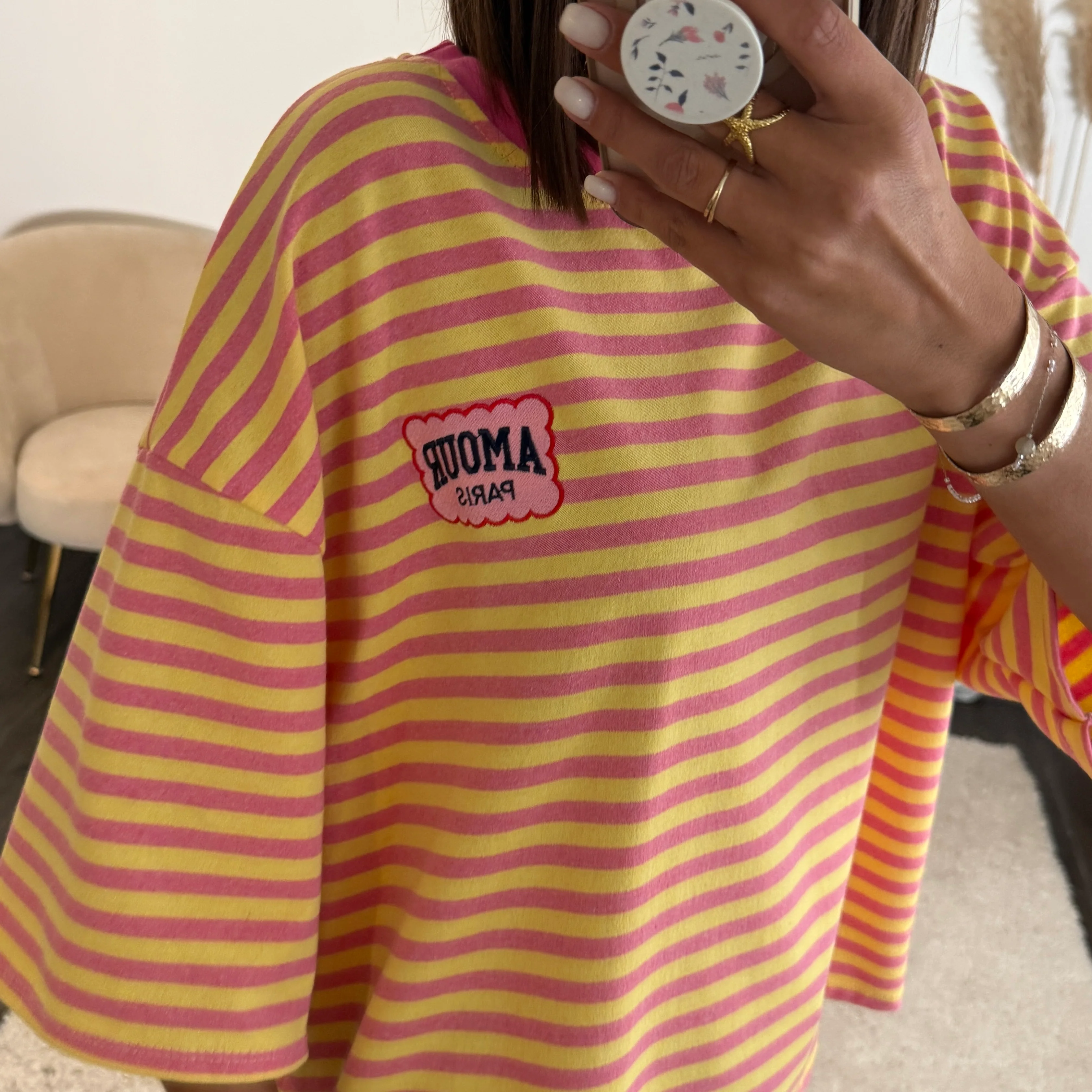 T-SHIRT AMOUR PARIS ROSE - Image 3