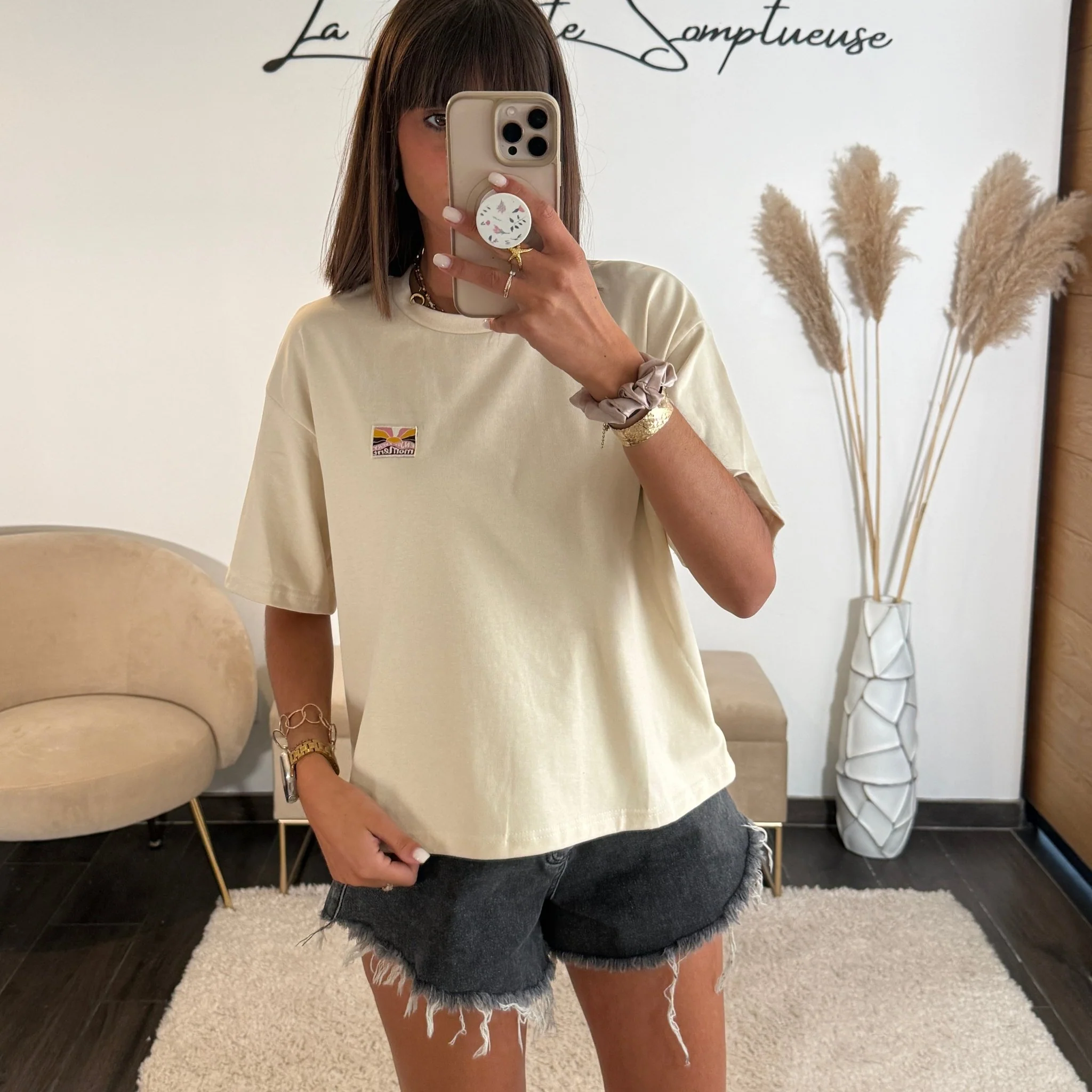 T-SHIRT BEIGE ENJOY - Image 2