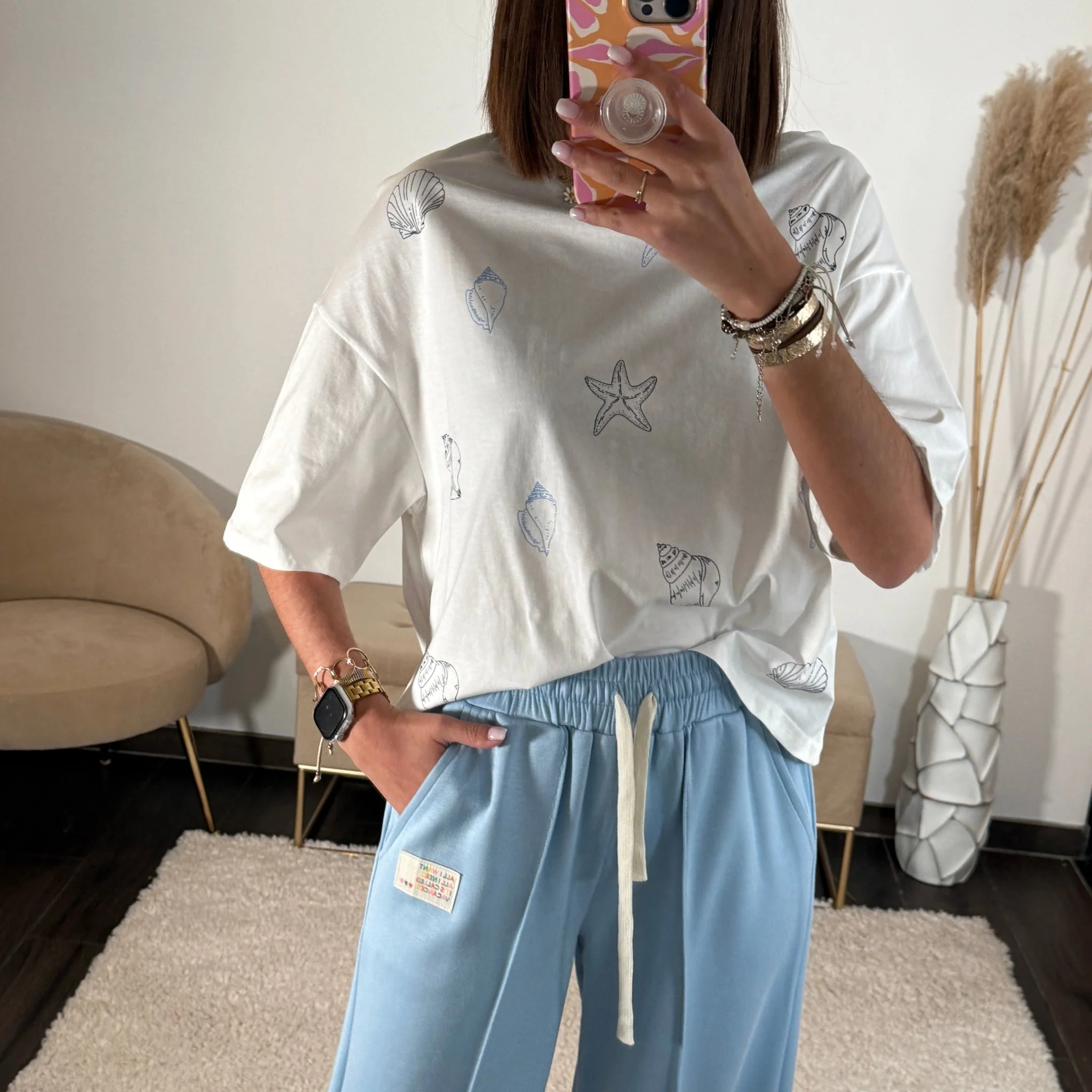 T-SHIRT BLANC COQUILLAGE - Image 2