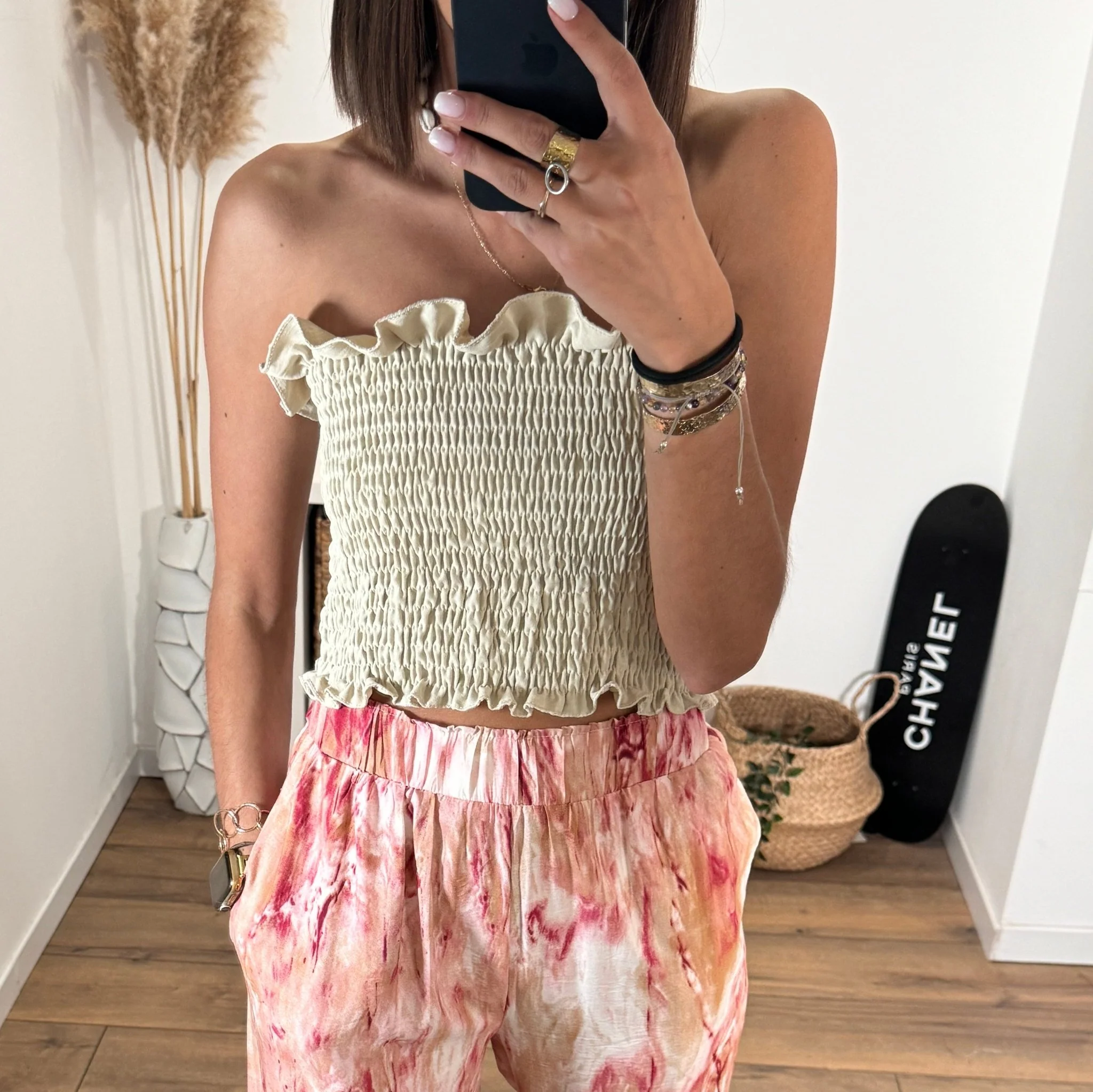 TOP BANDEAU BEIGE