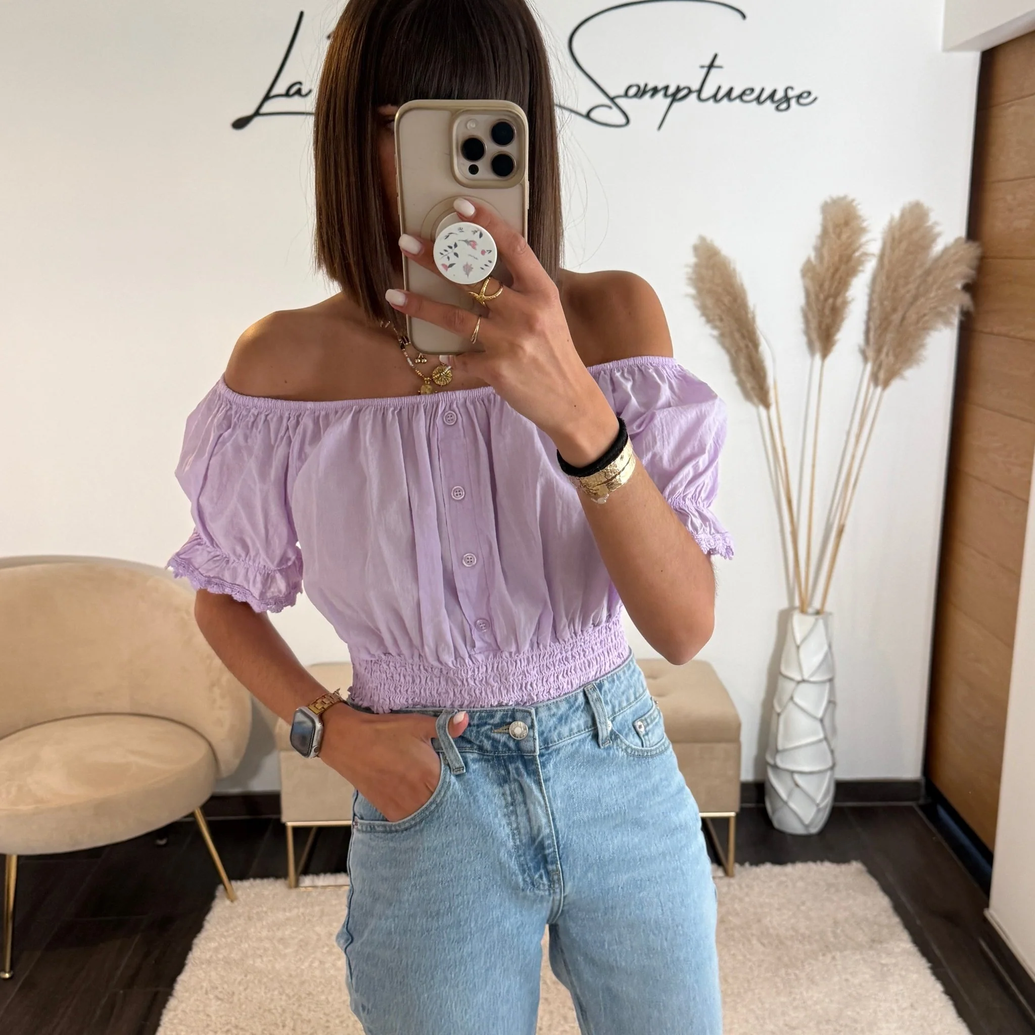 TOP BARDOT LILAS - Image 2