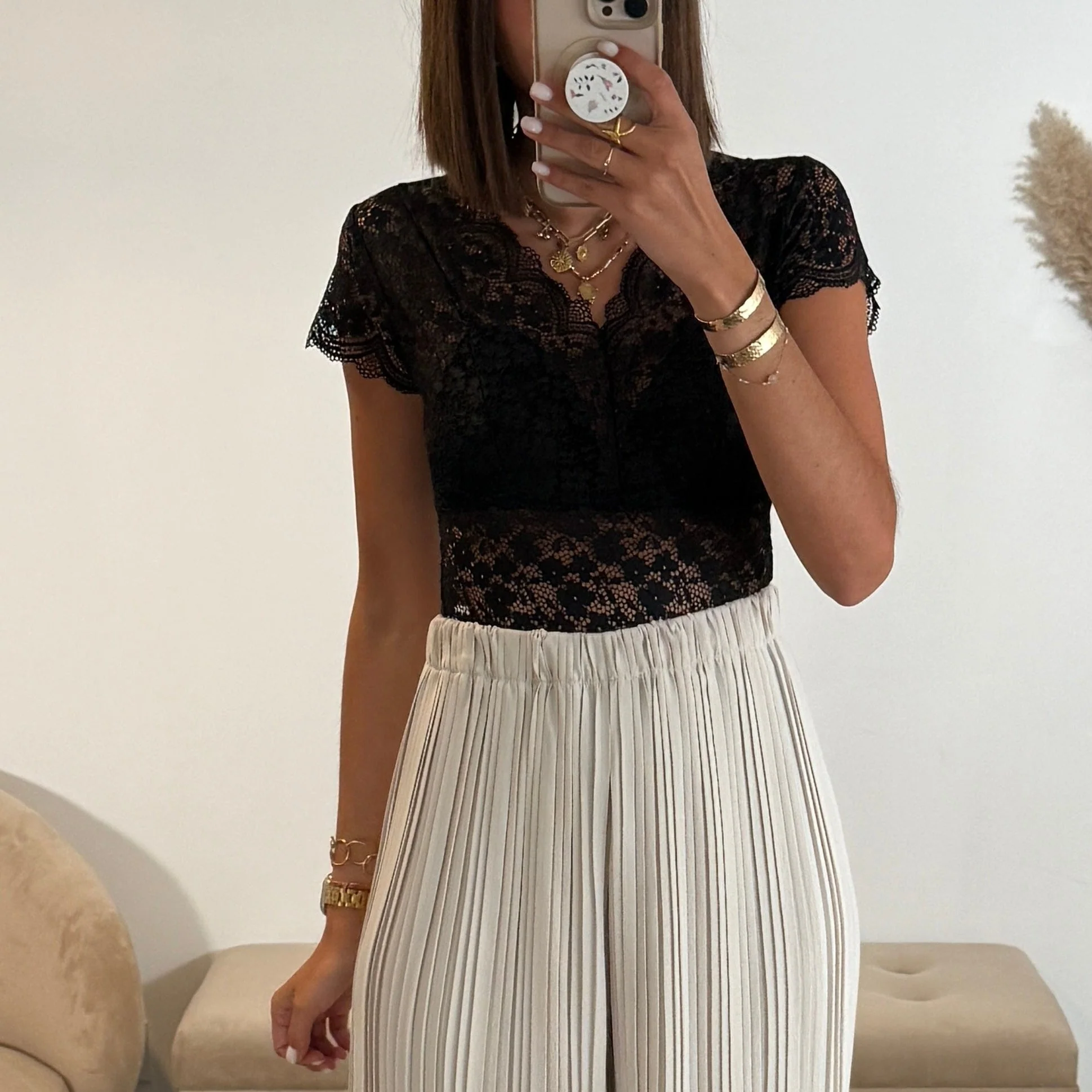 TOP DENTELLE NOIRE GALIA